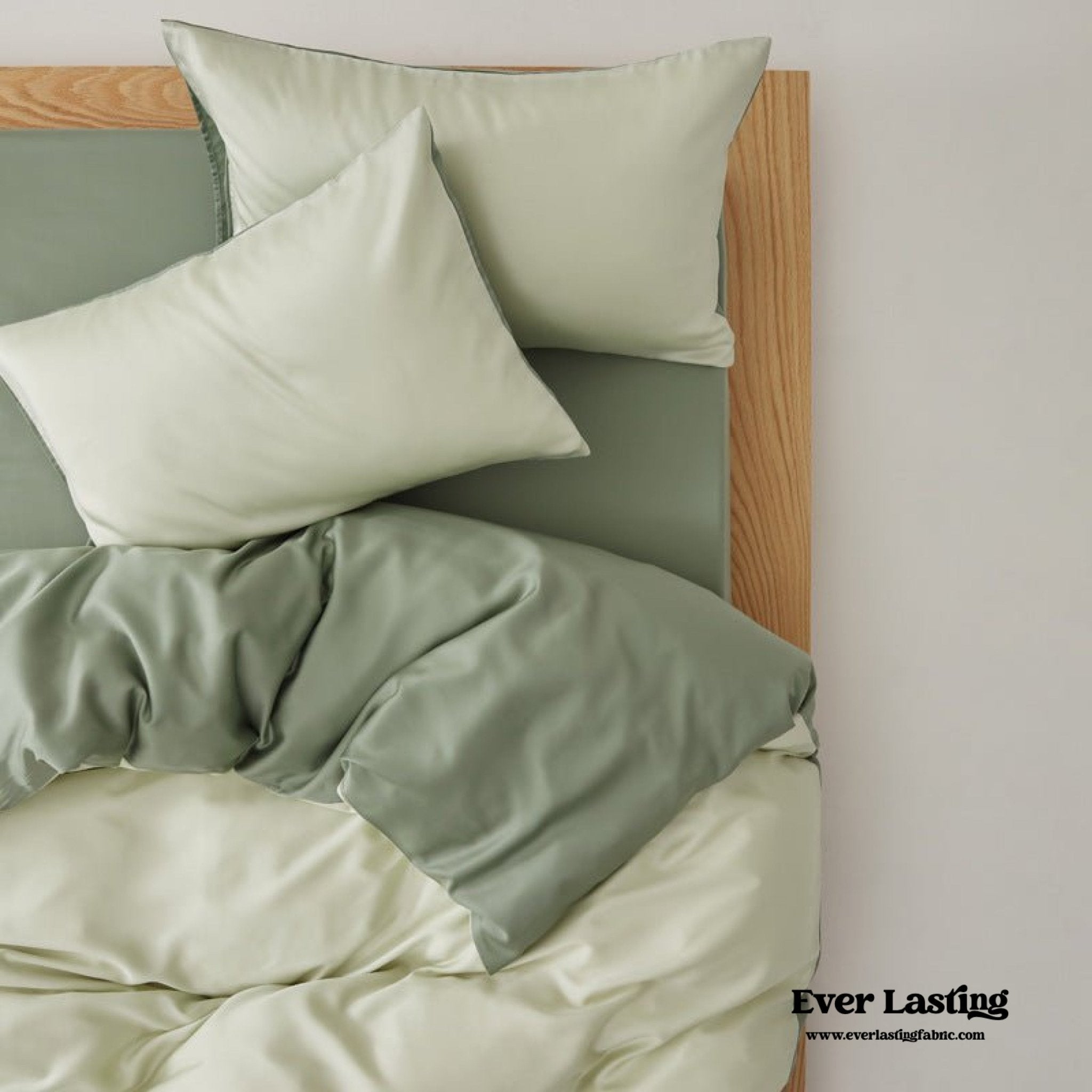 Adeline Pastel Silky TENCEL™ Bedding Set / Yellow - Ever Lasting