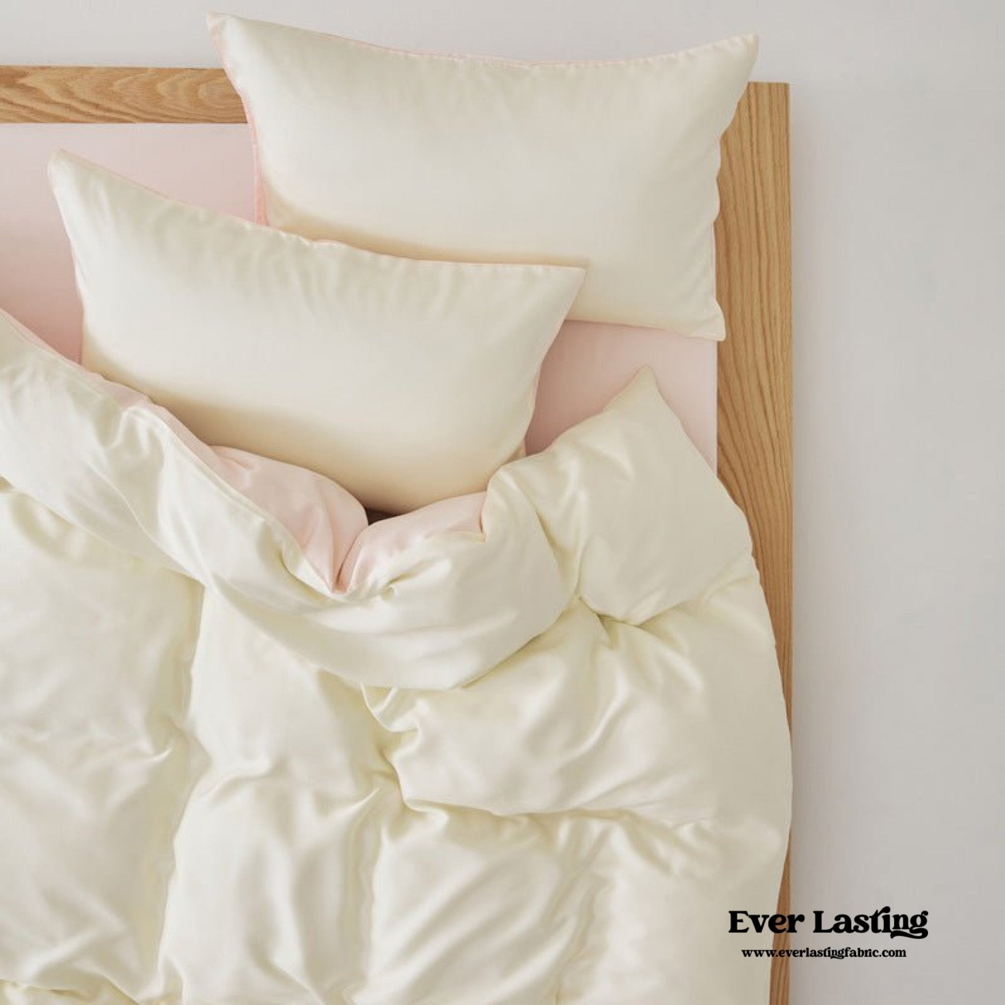 Adeline Pastel Silky TENCEL™ Bedding Set / Yellow - Ever Lasting