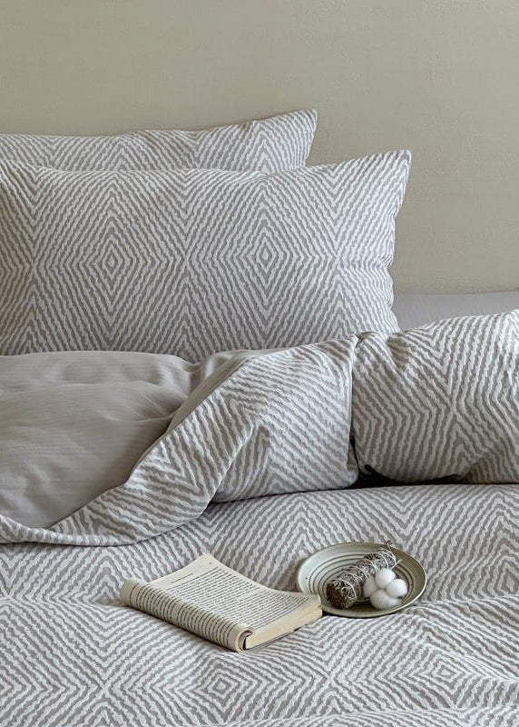 -Ever Lasting - Alder Jacquard Bedding Set / Blue -Bedding Set -Ever Lasting