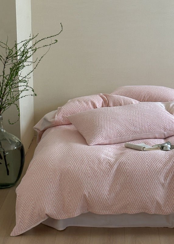-Ever Lasting - Alder Jacquard Bedding Set / Blue -Bedding Set -Ever Lasting