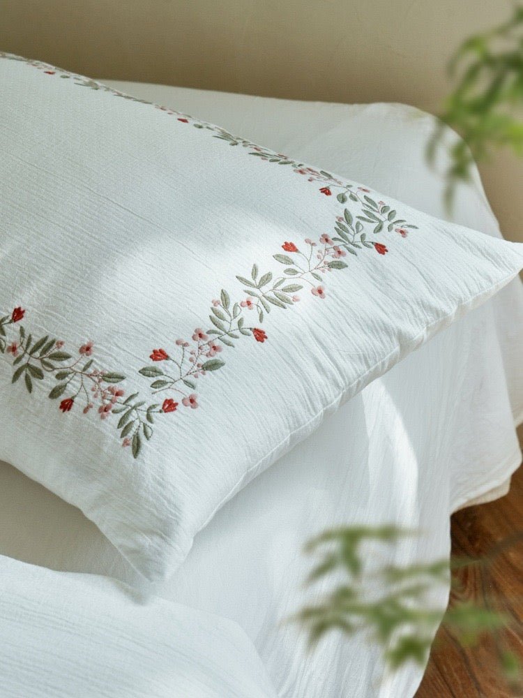 - Ever Lasting - Amara Floral Embroidered Bedding Bundle - Bedding Bundle - Ever Lasting