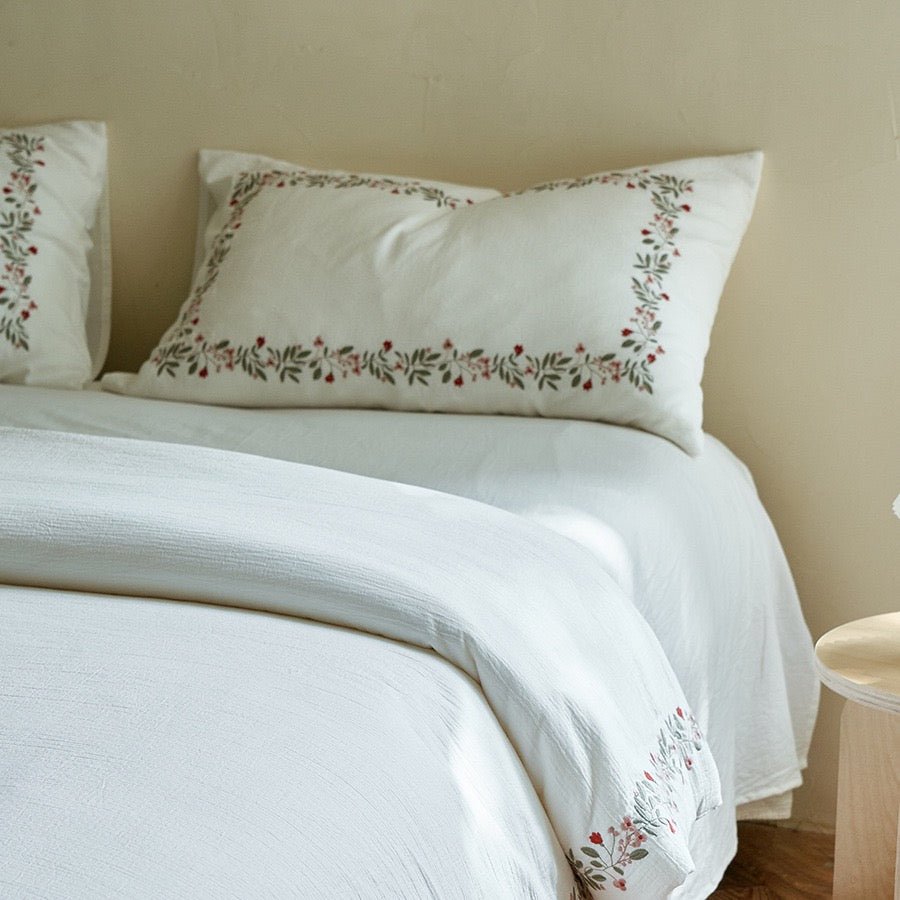 - Ever Lasting - Amara Floral Embroidered Bedding Bundle - Bedding Bundle - Ever Lasting