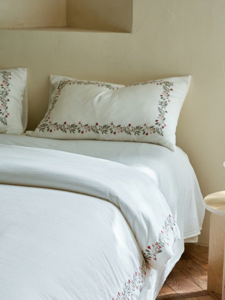 - Ever Lasting - Amara Floral Embroidered Bedding Bundle - Bedding Bundle - Ever Lasting