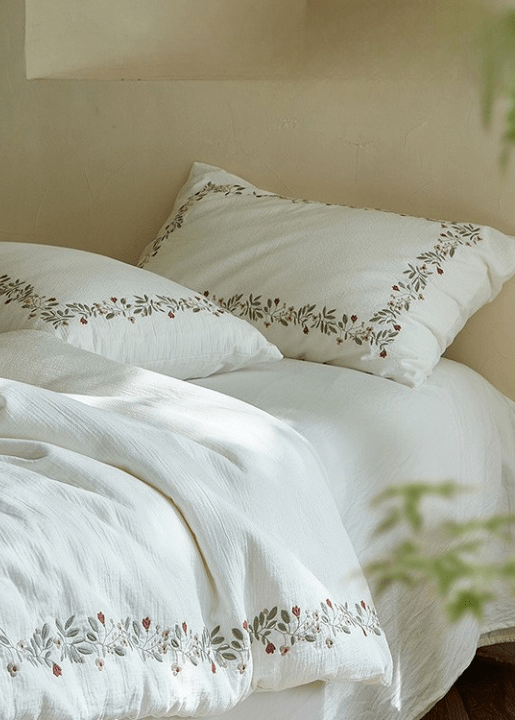 - Ever Lasting - Amara Floral Embroidered Bedding Bundle - Bedding Bundle - Ever Lasting