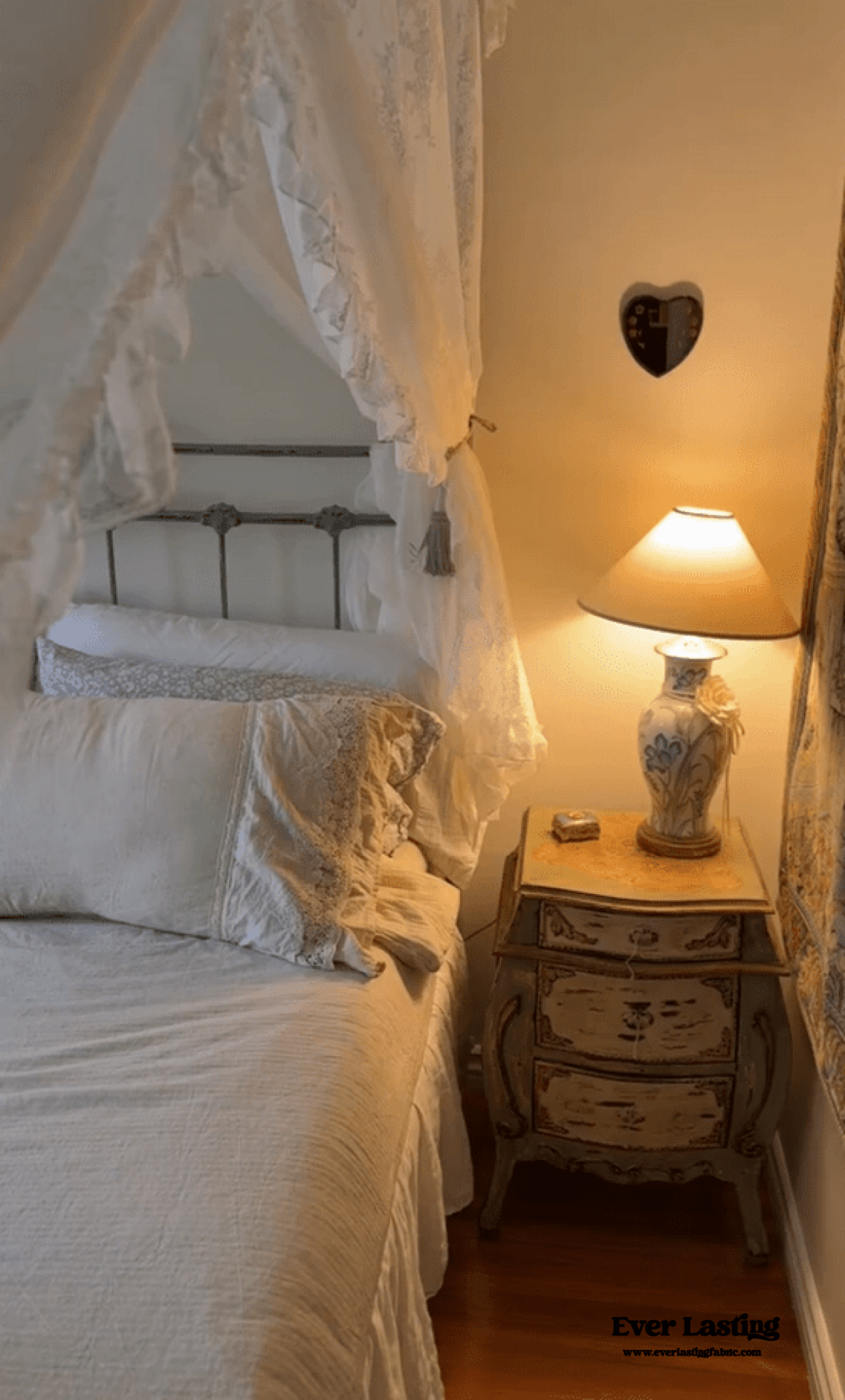 Amelie Lace Embroidered Linen Cotton Bedding Set - Ever Lasting