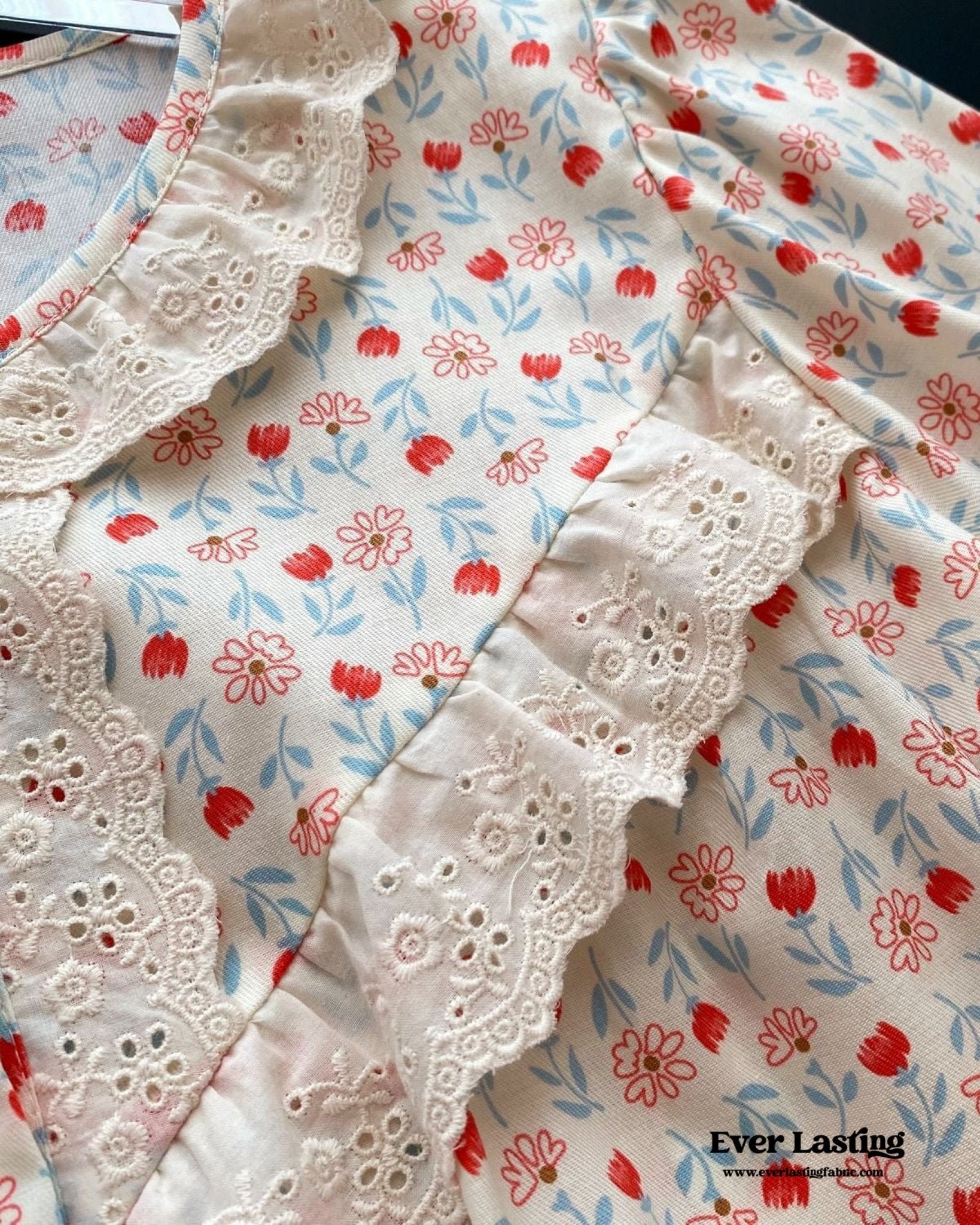 Amie Lace Spring Floral Pajamas - Ever Lasting