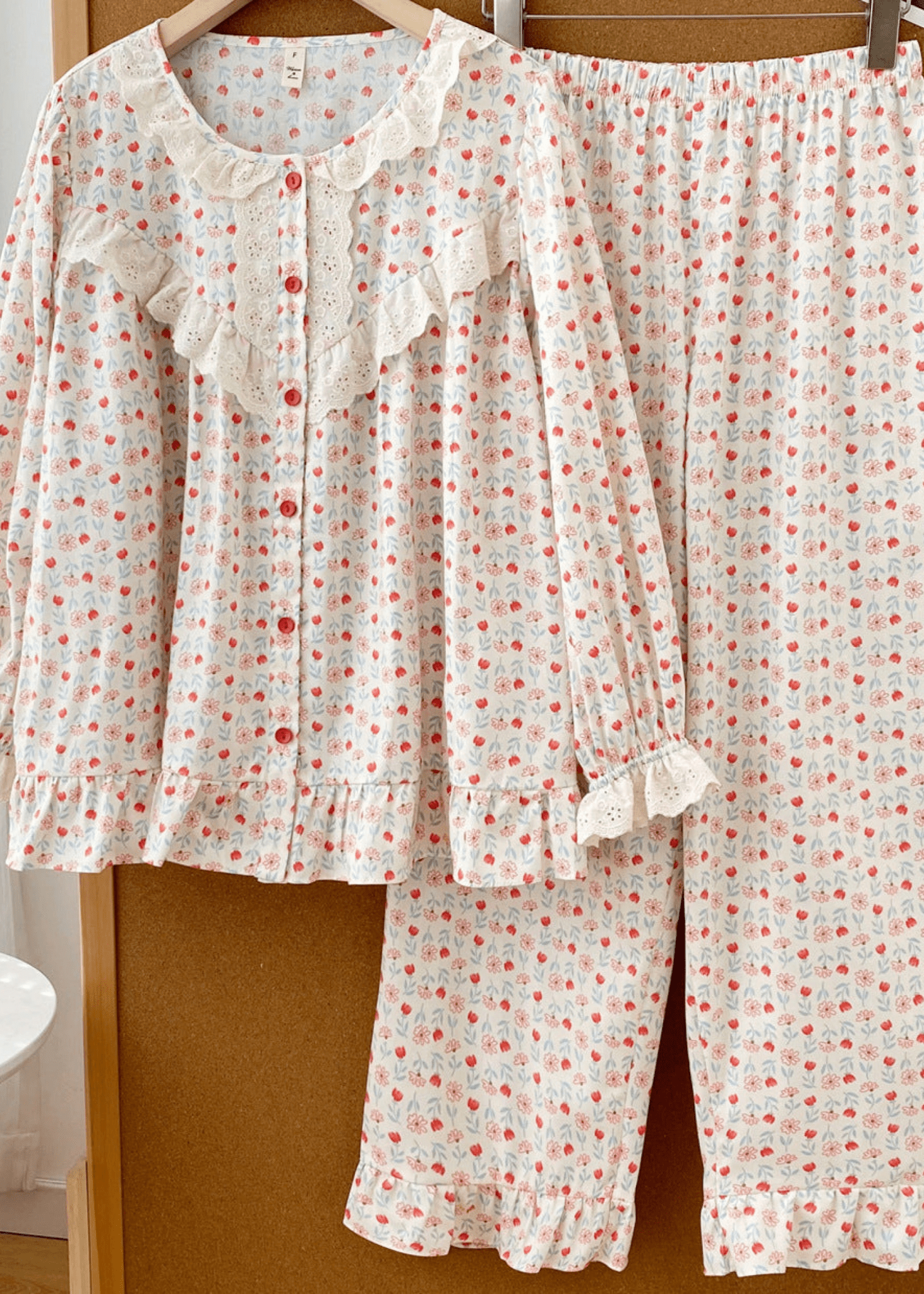 Amie Lace Spring Floral Pajamas - Ever Lasting