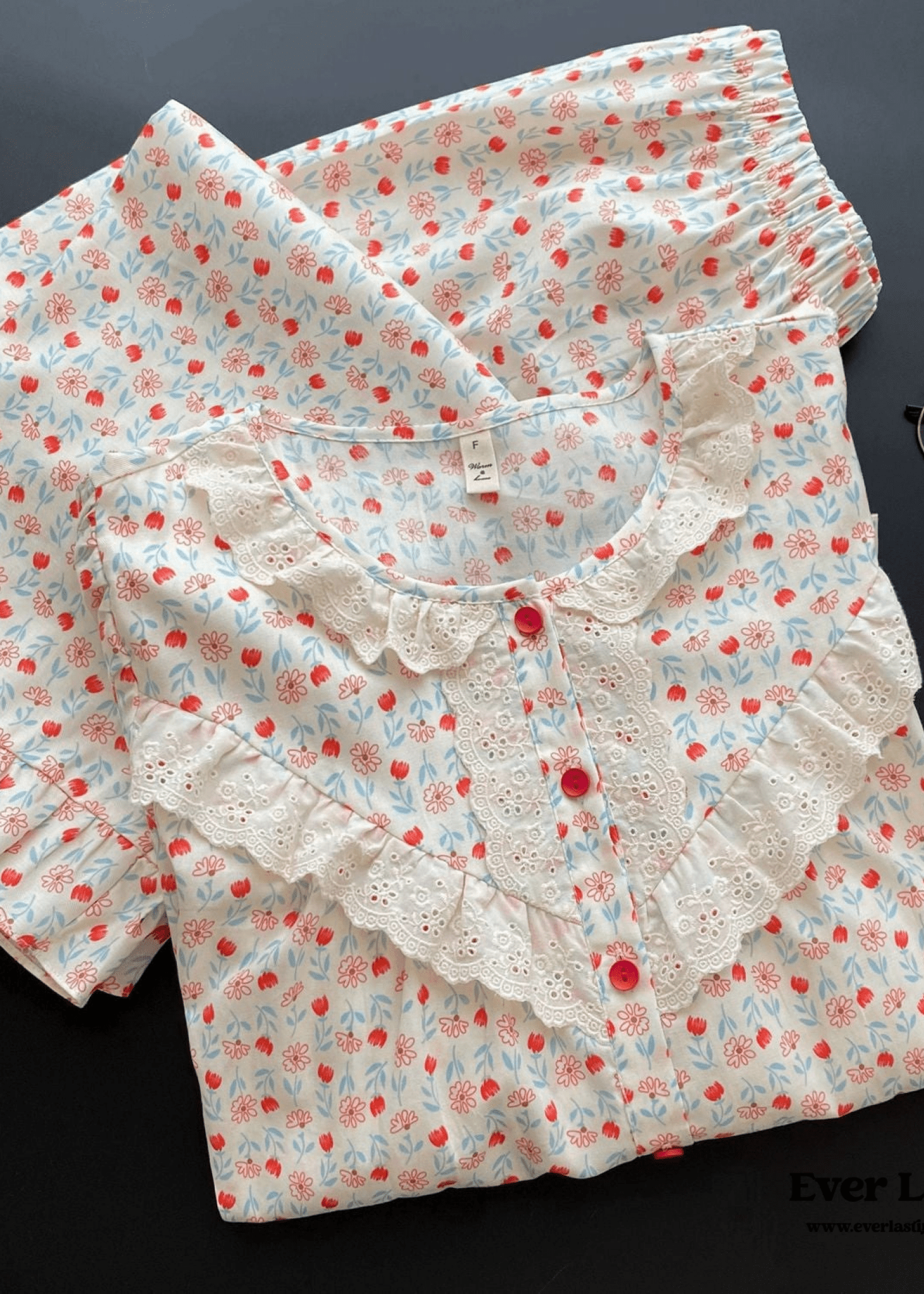 Amie Lace Spring Floral Pajamas - Ever Lasting