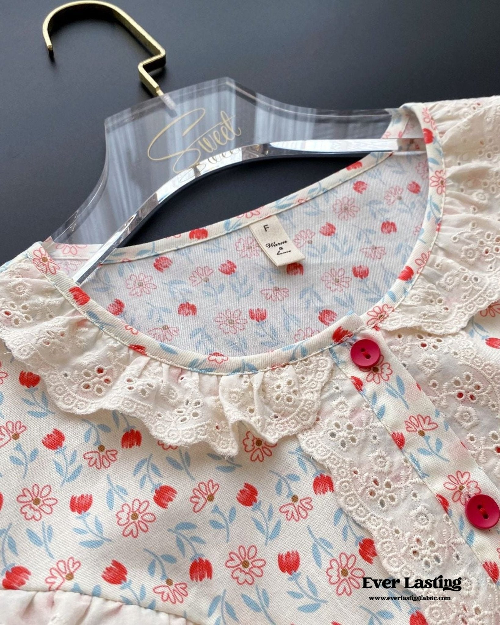 Amie Lace Spring Floral Pajamas - Ever Lasting