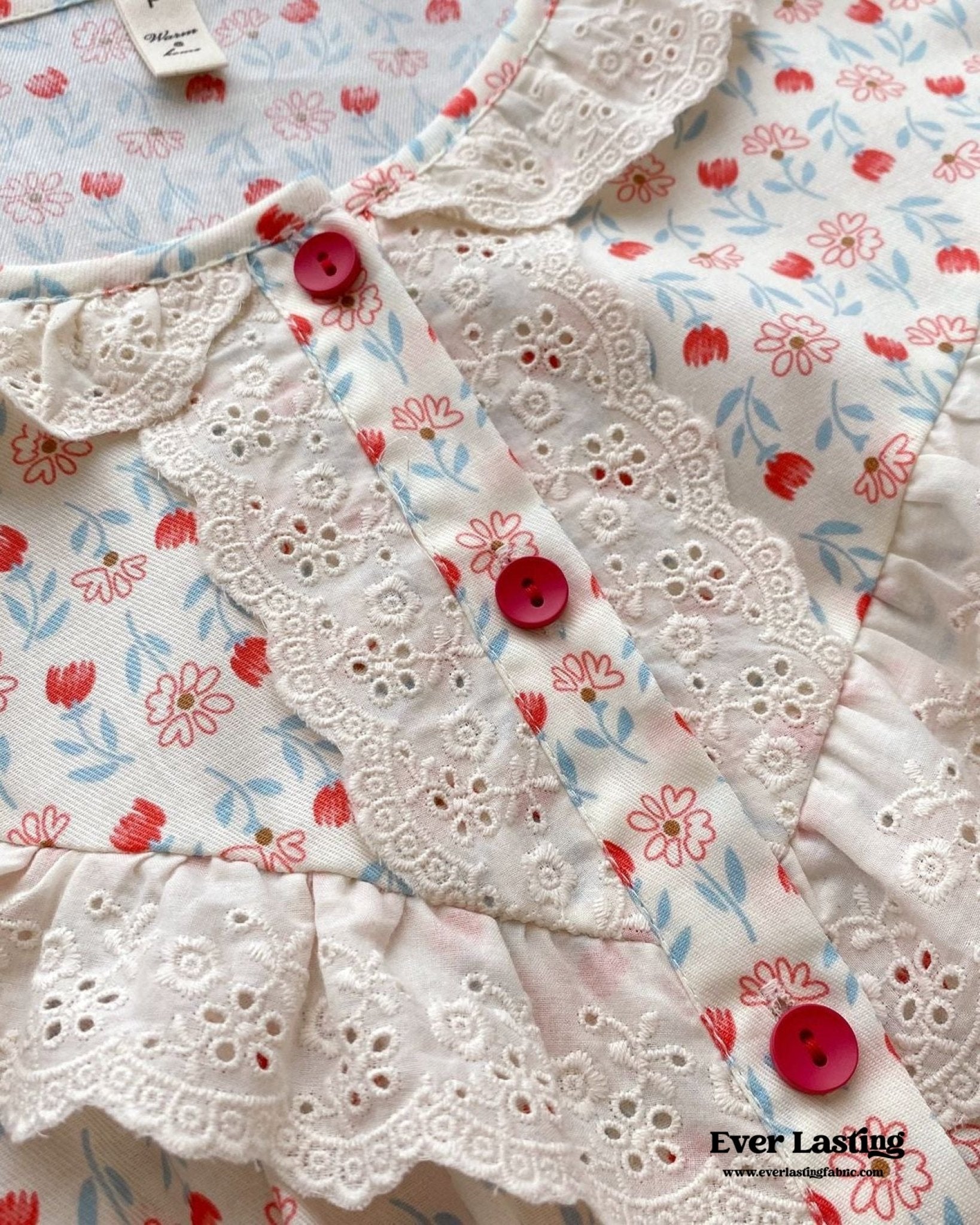 Amie Lace Spring Floral Pajamas - Ever Lasting