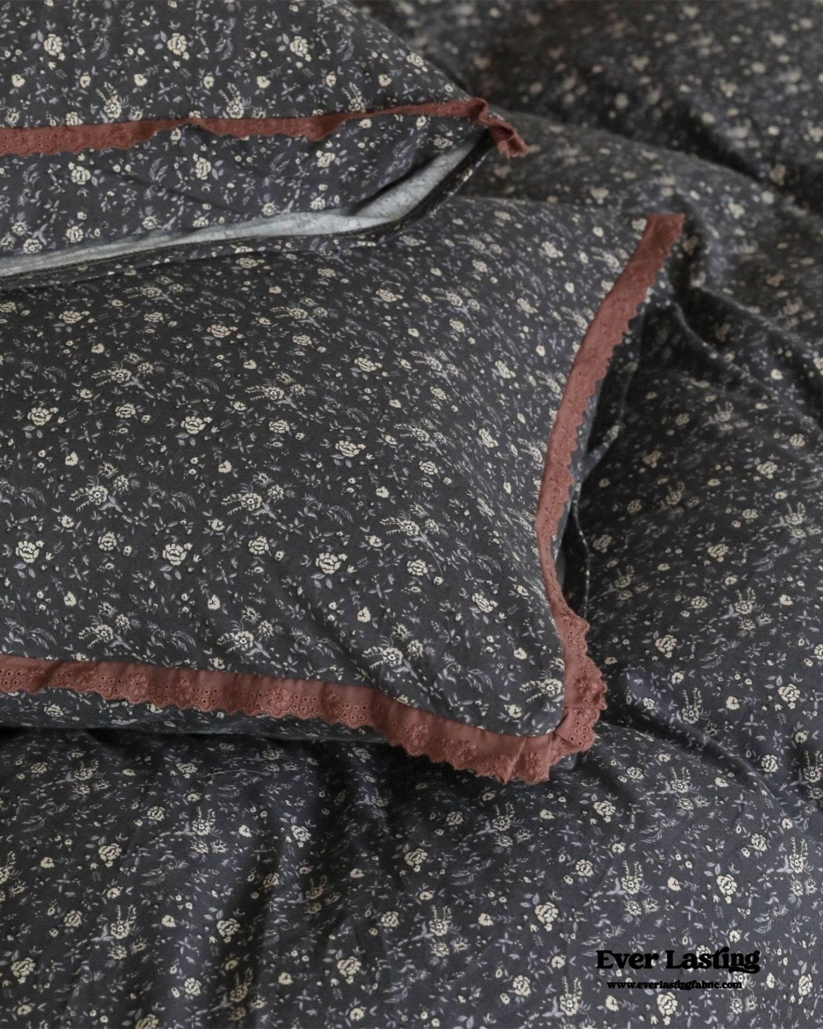 Anaya Rose French Vintage Bedding Set / Green + Brown - Ever Lasting