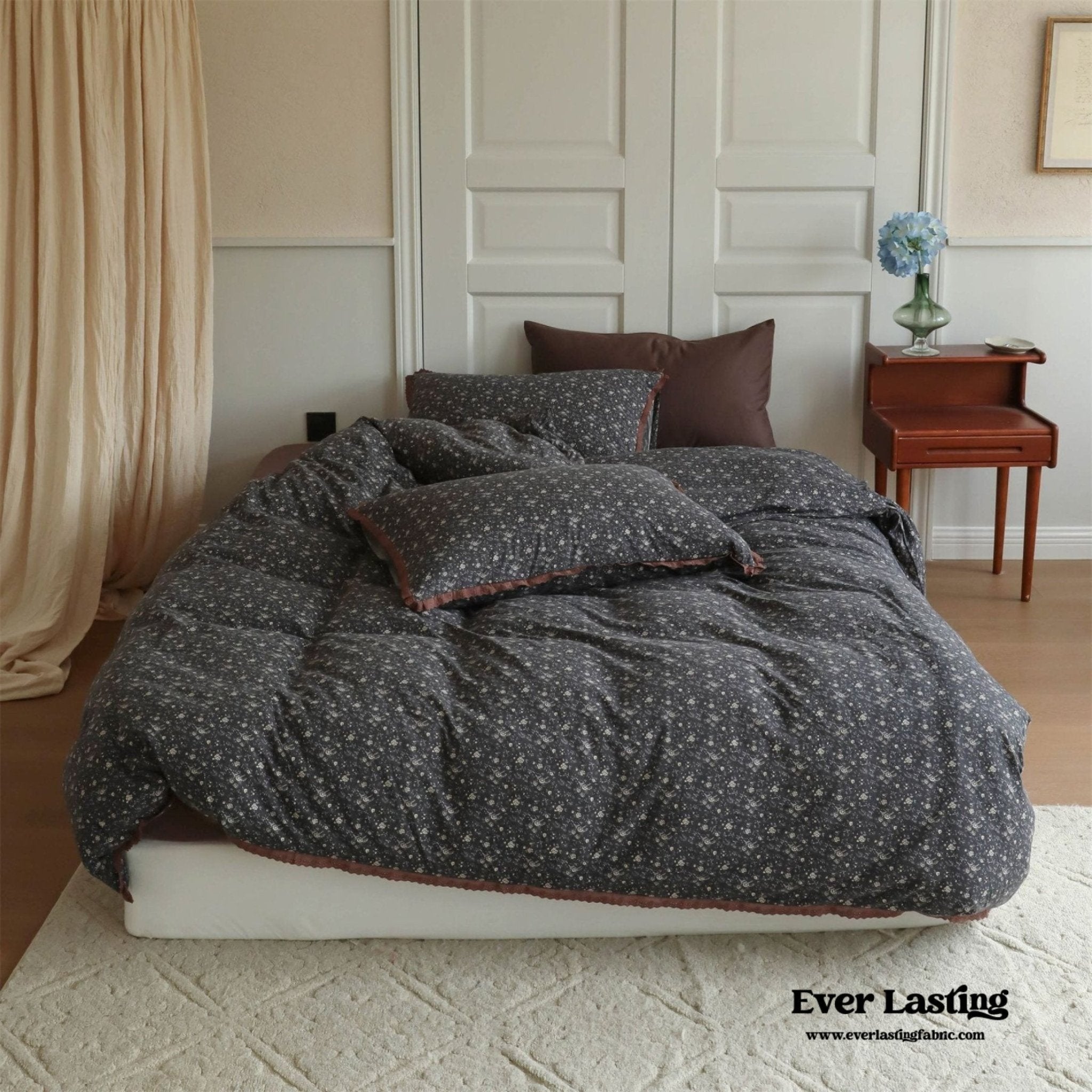 Anaya Rose French Vintage Bedding Set / Green + Brown - Ever Lasting