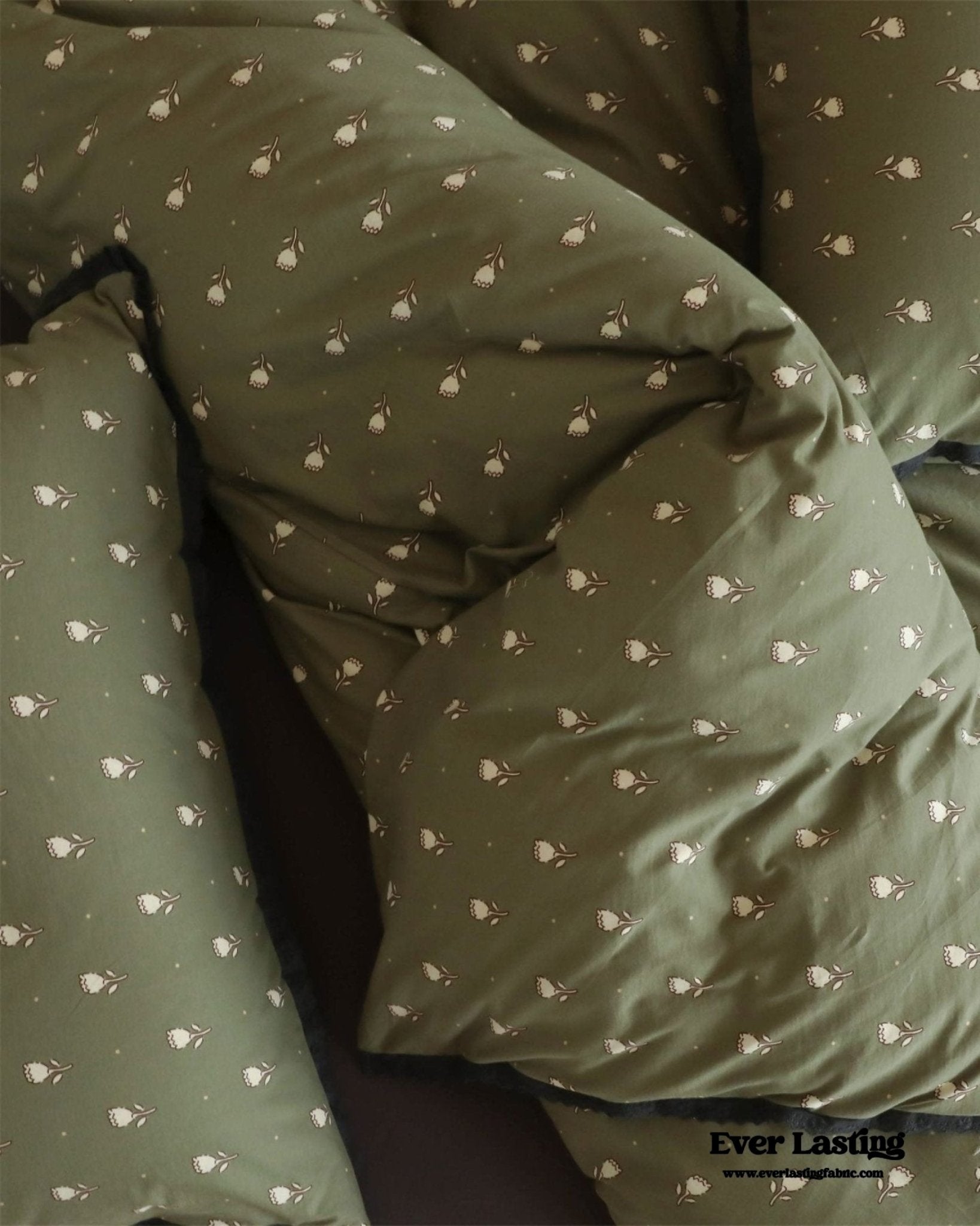 Anaya Rose French Vintage Bedding Set / Green + Brown - Ever Lasting