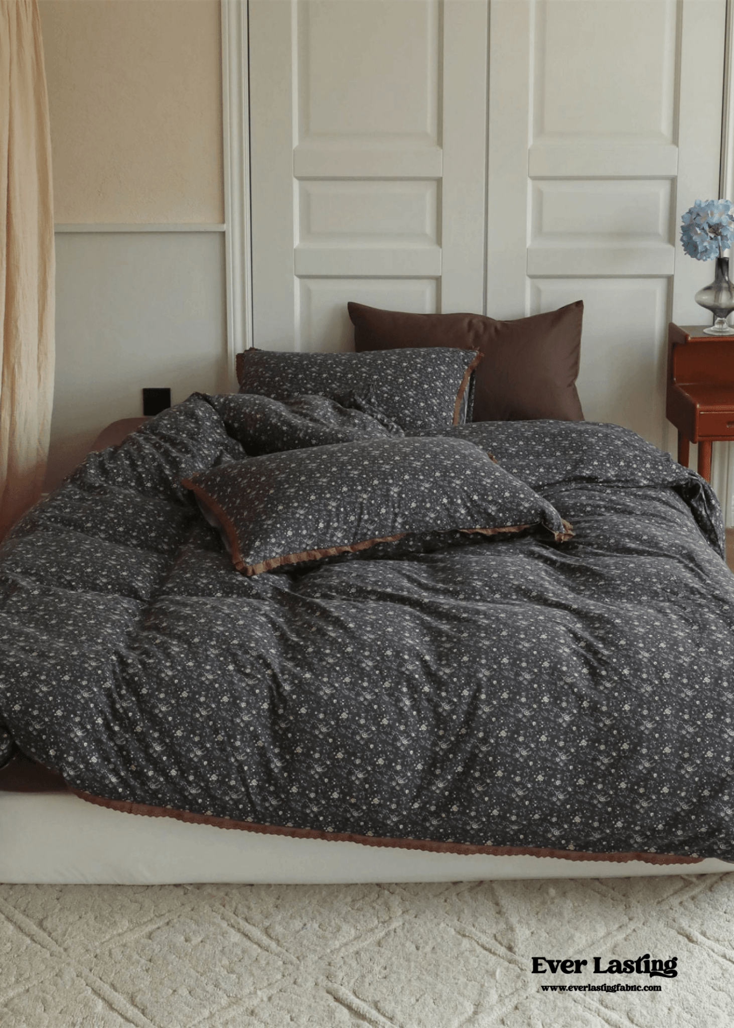 Anaya Rose French Vintage Bedding Set / Green + Brown - Ever Lasting