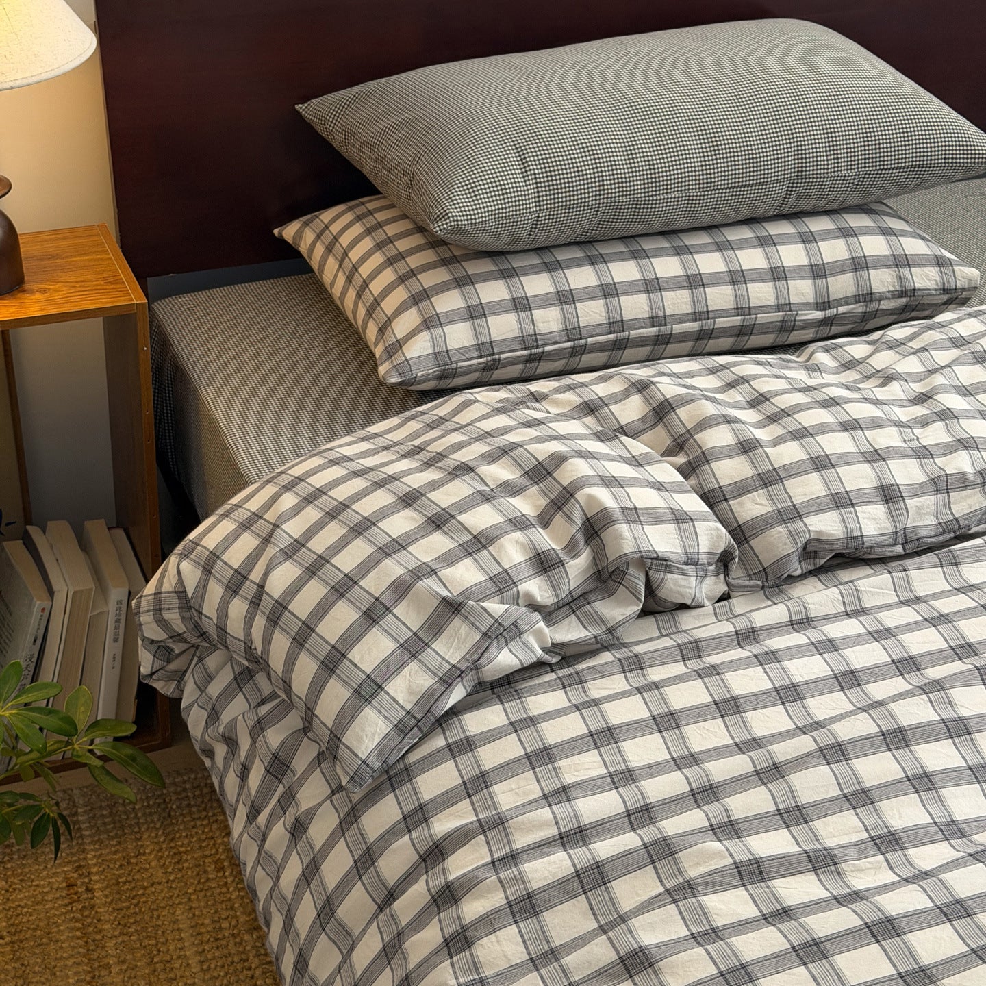 -Ever Lasting - Archer Gingham Bedding Set / Blue -Bedding Set -Ever Lasting