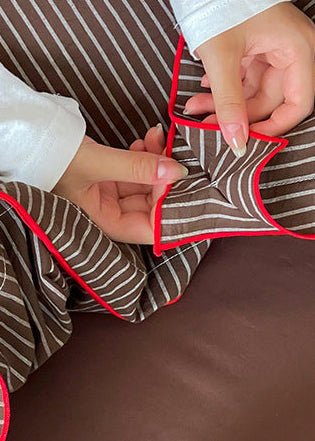 - Ever Lasting - Arthur Pinstripe Bedding Set / Black - Bedding Set - Ever Lasting