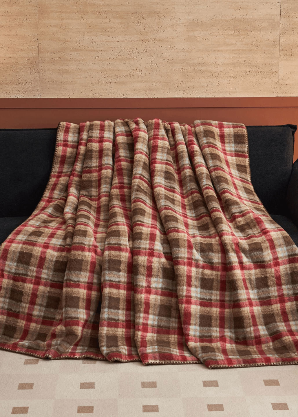 - Ever Lasting - Asher Fleece Throw Blanket / Brown - Blankets - Ever Lasting