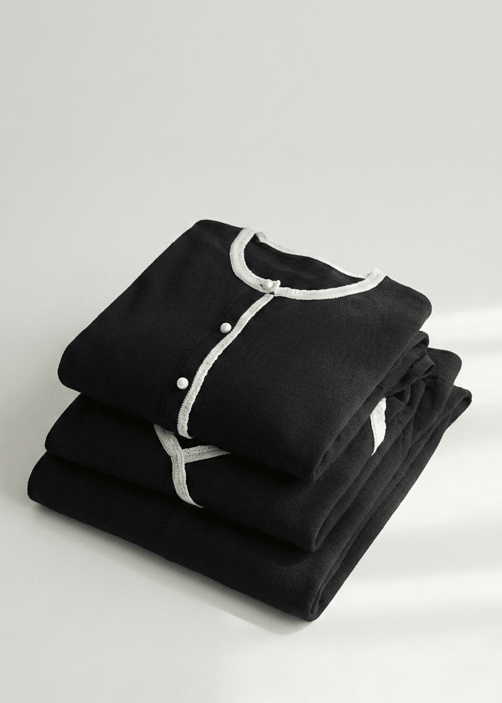 - Ever Lasting - Aspen Long - Sleeve Velvet Pajama Set / Black - Pajamas - Ever Lasting