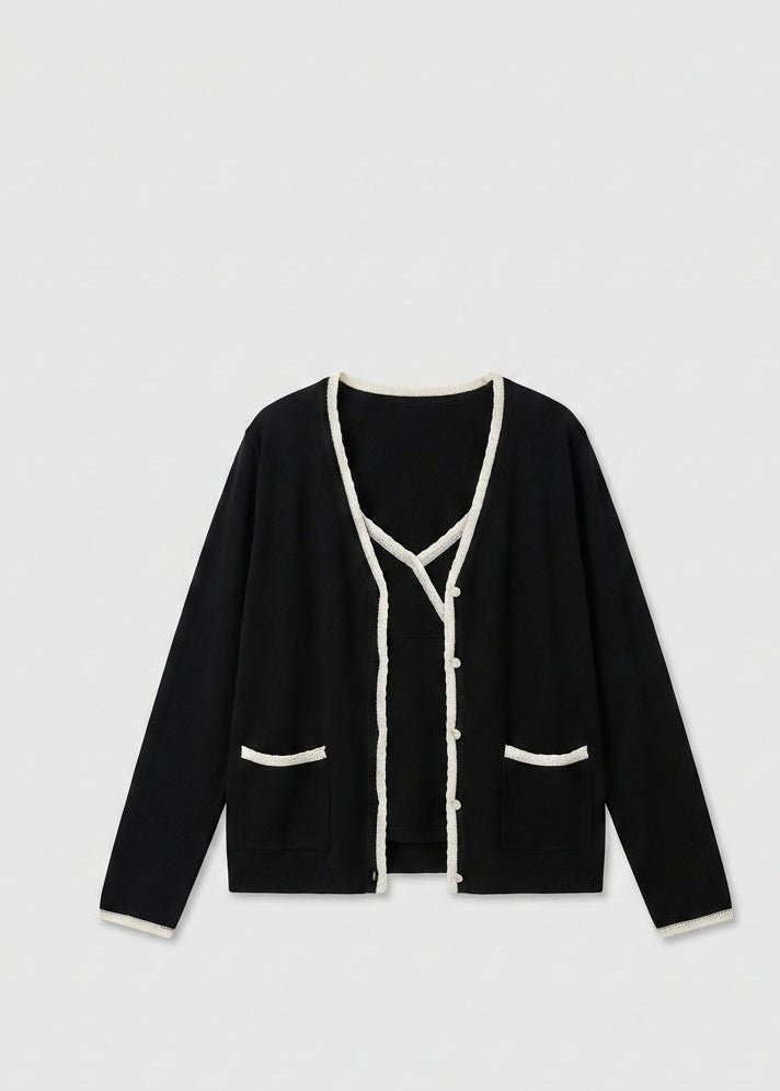 - Ever Lasting - Aspen Long - Sleeve Velvet Pajama Set / Black - Pajamas - Ever Lasting