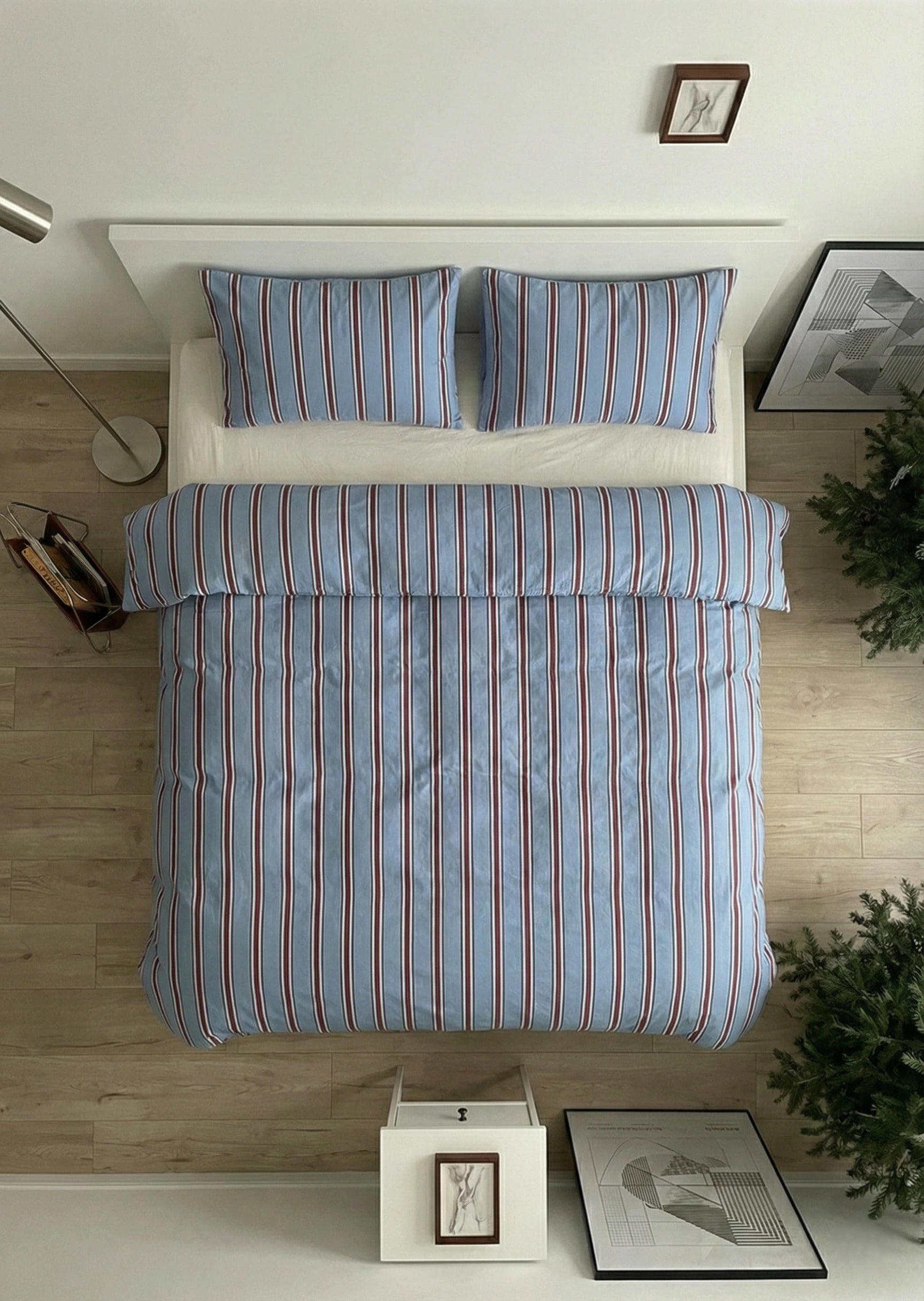 - Ever Lasting - Assorted Washed Cotton Striped Duvet Cover - Duvet Cover - Ever Lasting