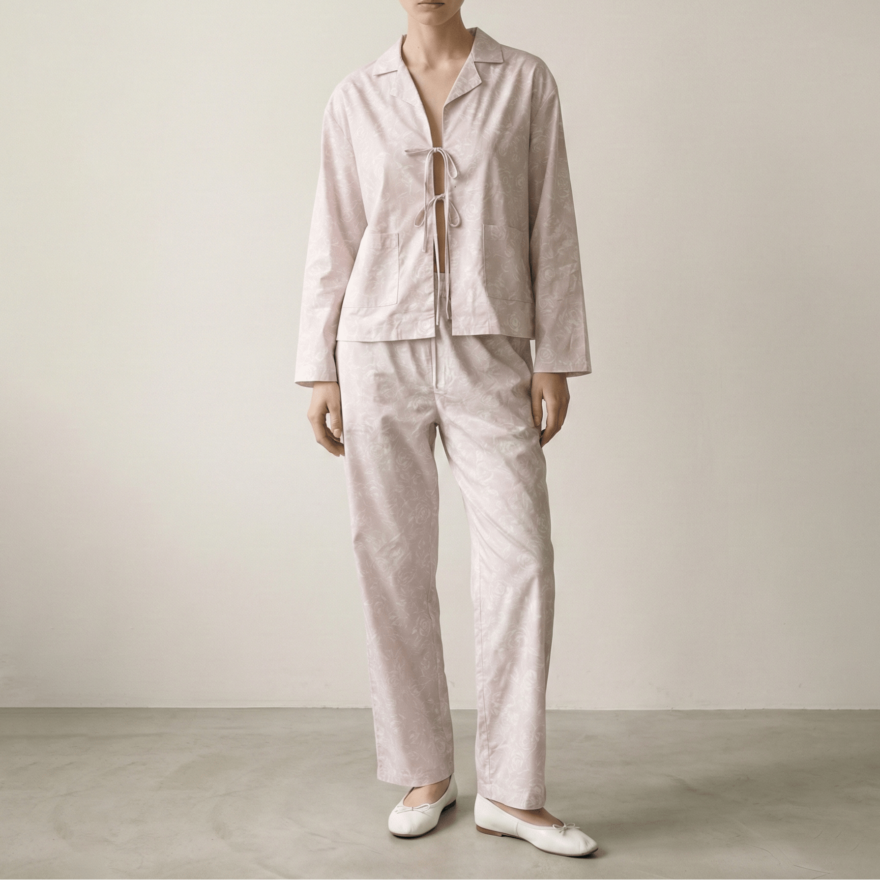 - Ever Lasting - Aurora Lace - Up Lapel Pajama Set / Blue - Pajamas - Ever Lasting