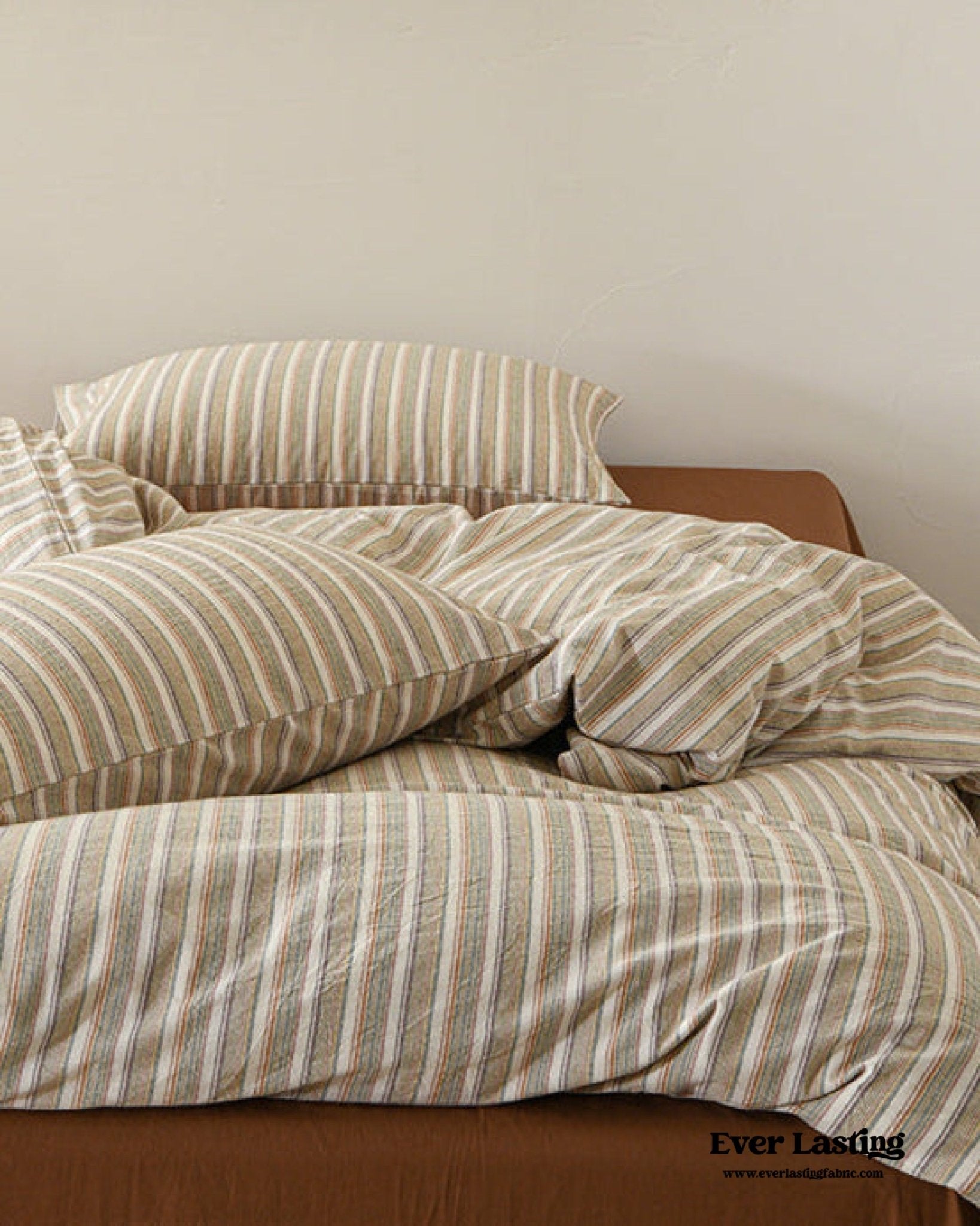 Ava Vintage Striped Cotton Bedding Bundle - Ever Lasting