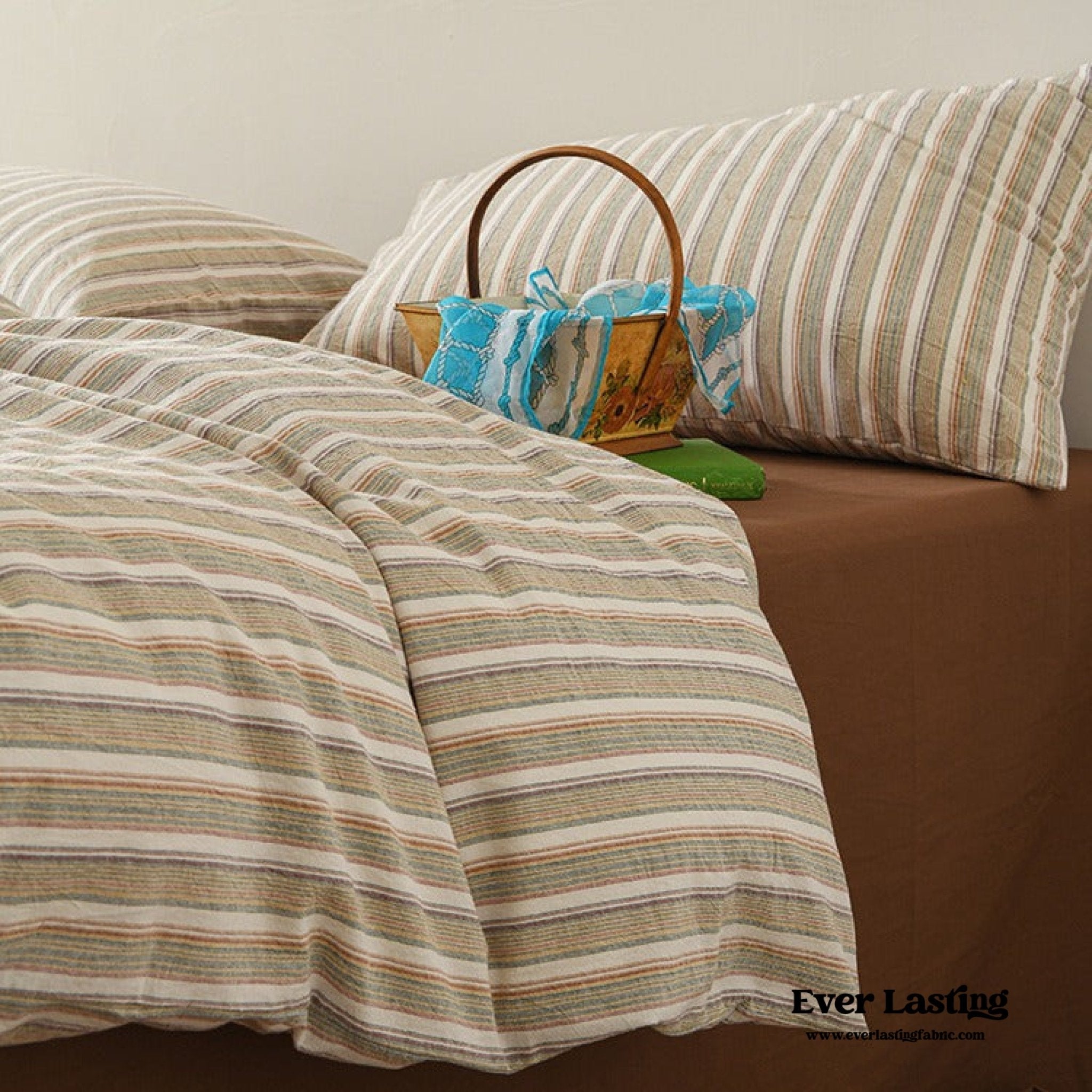 Ava Vintage Striped Cotton Bedding Bundle - Ever Lasting