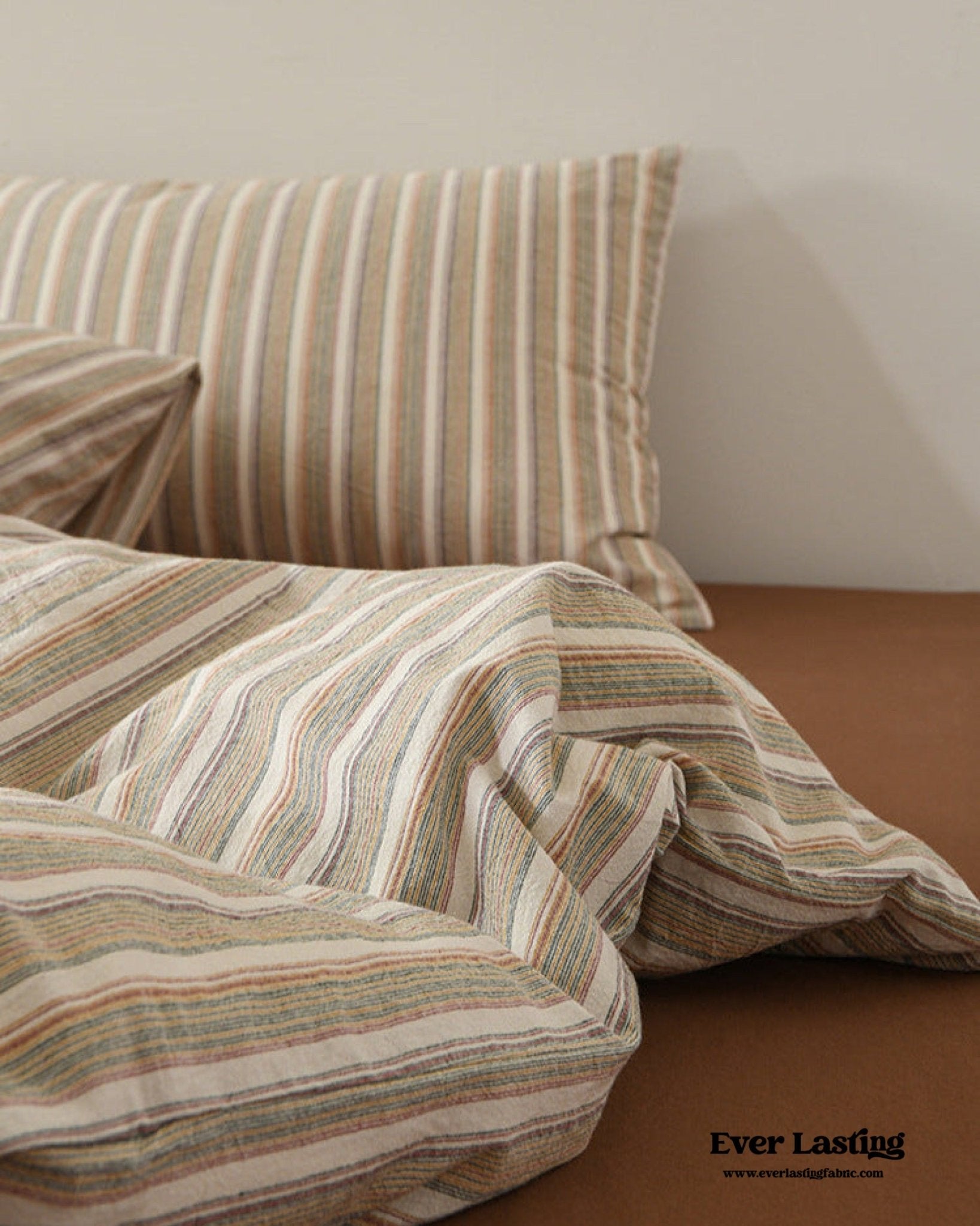 Ava Vintage Striped Cotton Bedding Bundle - Ever Lasting