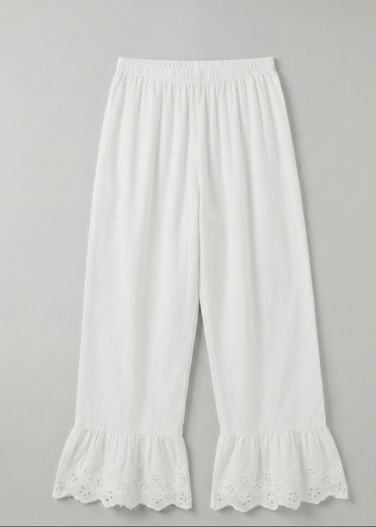 - Ever Lasting - Avery Long - Sleeve & Long - Pant Floral Pajama Set / White - Pajamas - Ever Lasting