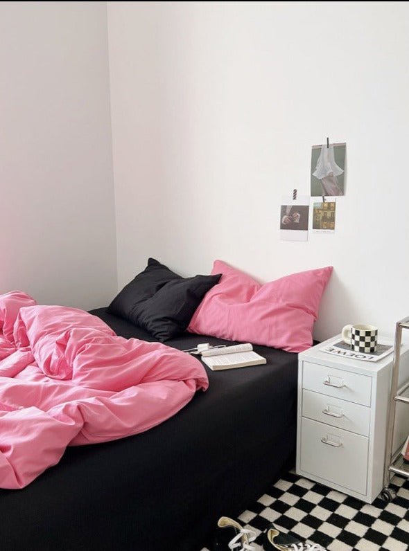 - Ever Lasting - Barbie Pink Washed Cotton Bedding Set - Bedding Set - Ever Lasting