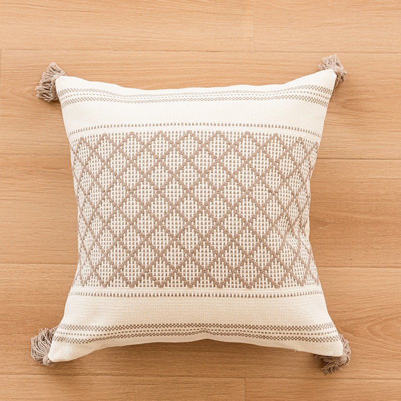 Beige Sandstone Square Tufted Pillowcase Decor Pillows - Ever Lasting