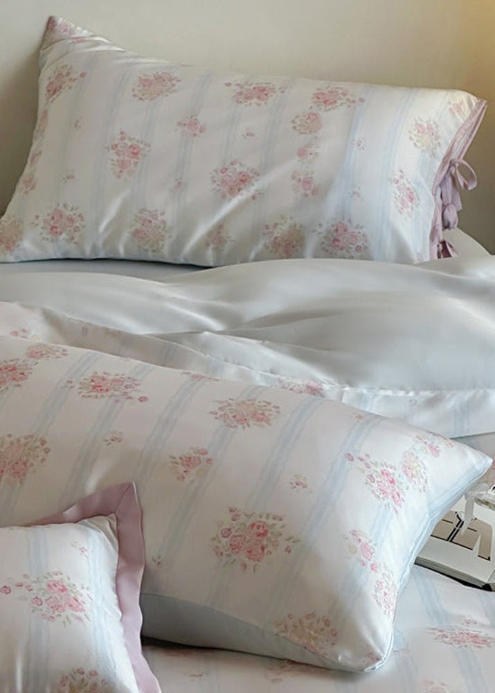 Bianca Floral Ribbon Tied TENCEL™ Bedding Bundle - Ever Lasting