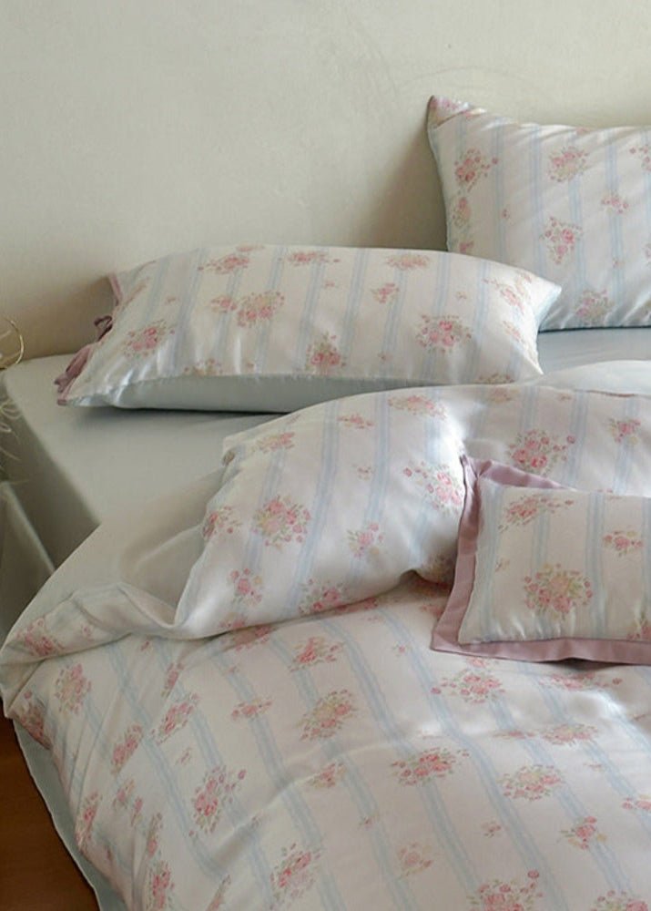 Bianca Floral Ribbon Tied TENCEL™ Bedding Bundle - Ever Lasting