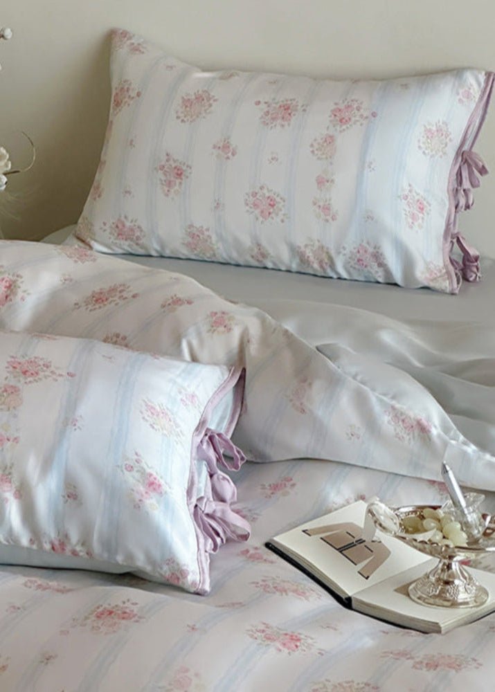 Bianca Floral Ribbon Tied TENCEL™ Bedding Bundle - Ever Lasting