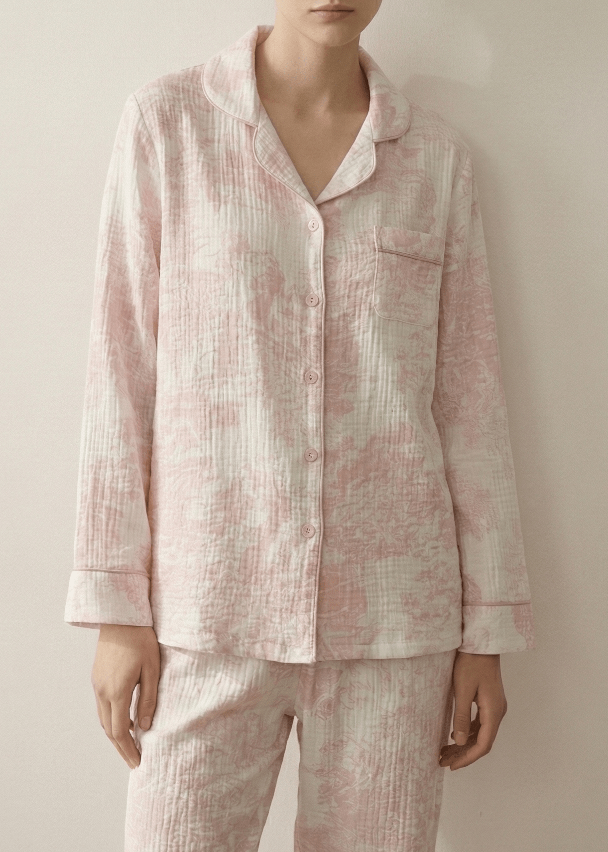 - Ever Lasting - Blush Mist Cotton Pajama Set / Blue - Pajamas - Ever Lasting