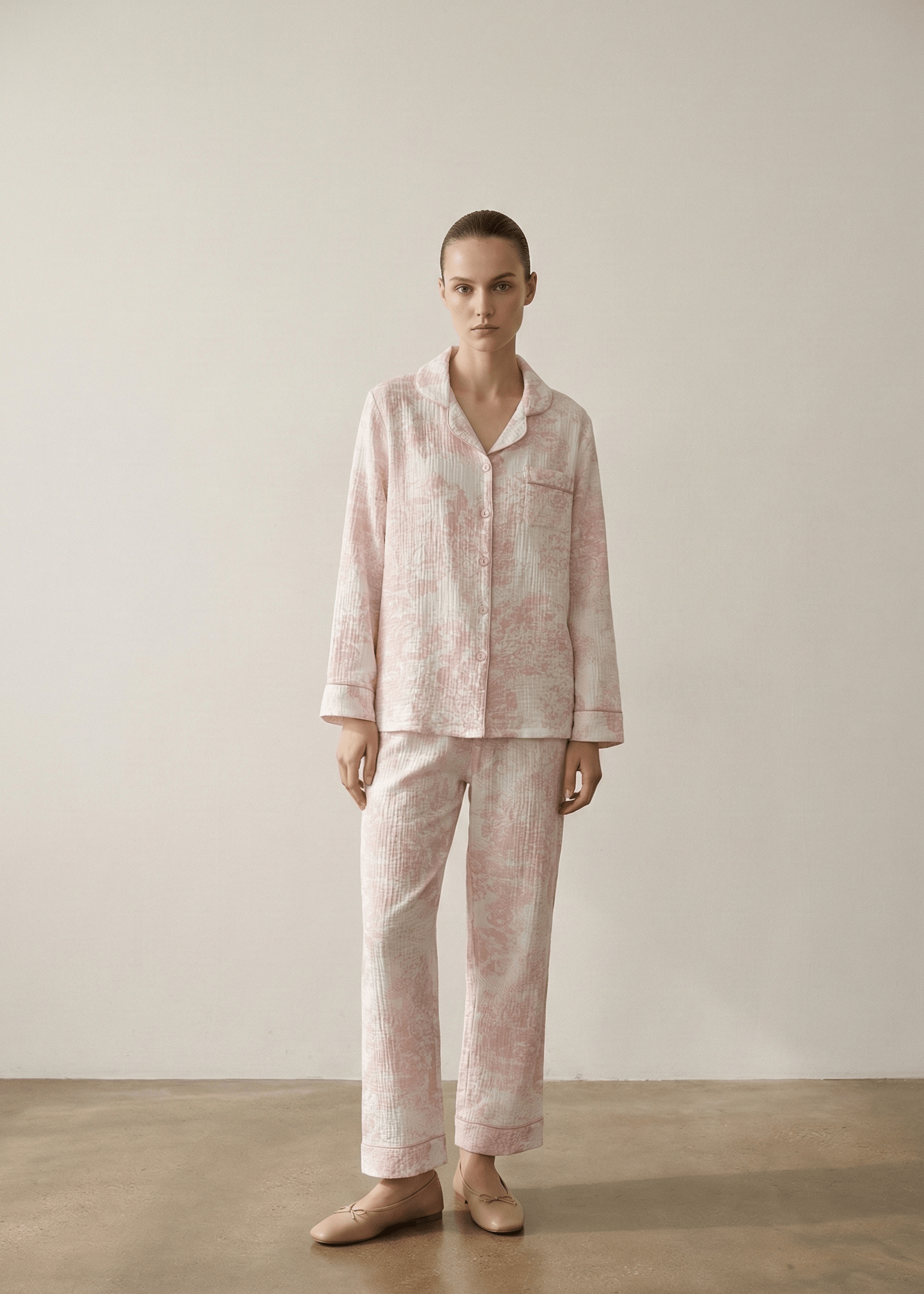- Ever Lasting - Blush Mist Cotton Pajama Set / Blue - Pajamas - Ever Lasting
