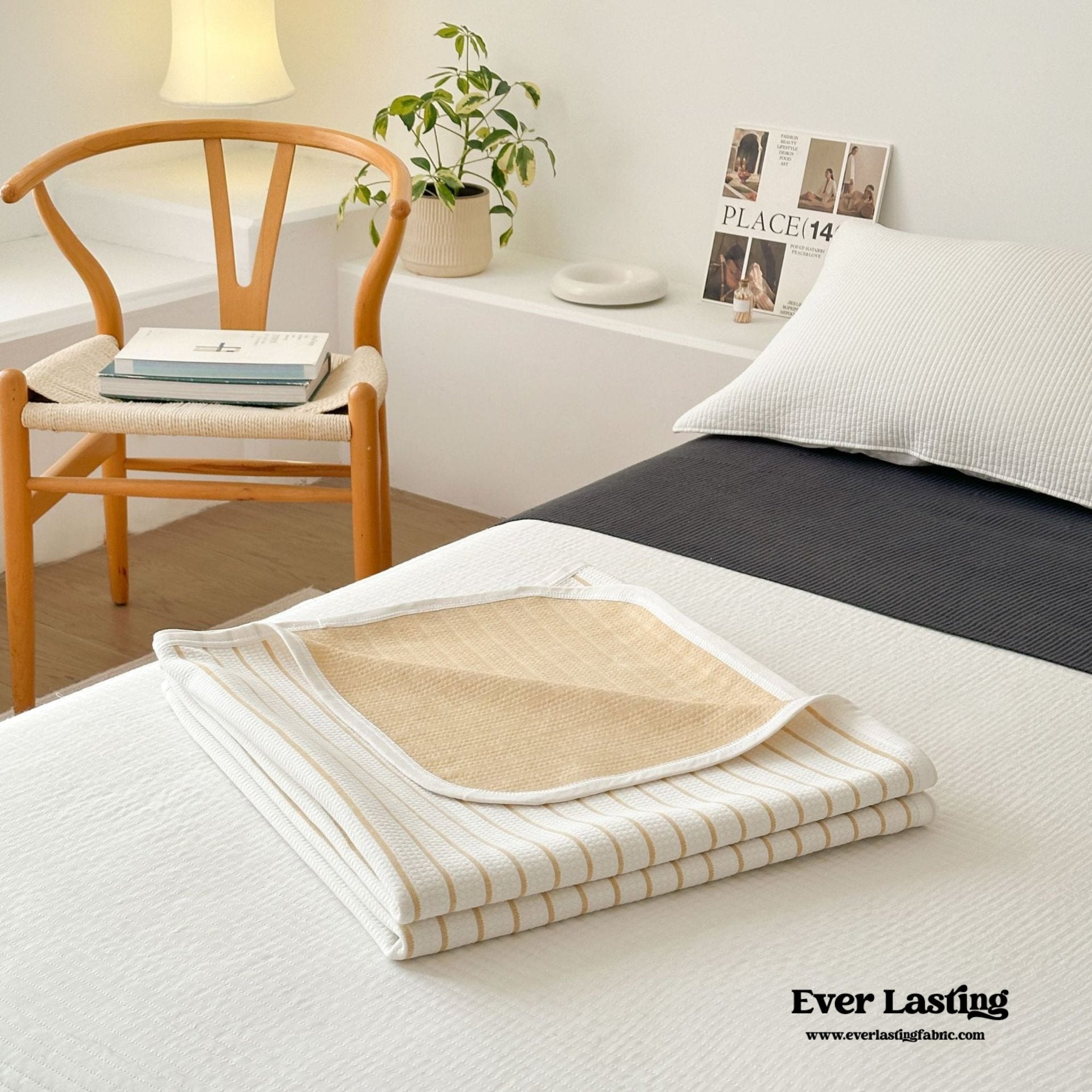 Breathable Pastel Knitted Blanket / Lemon Yellow - Ever Lasting