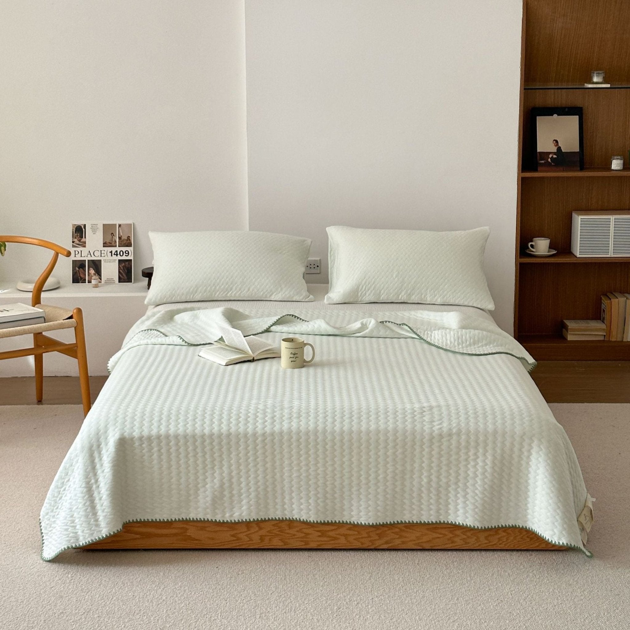 Breathable Pastel Knitted Blanket / Lemon Yellow - Ever Lasting