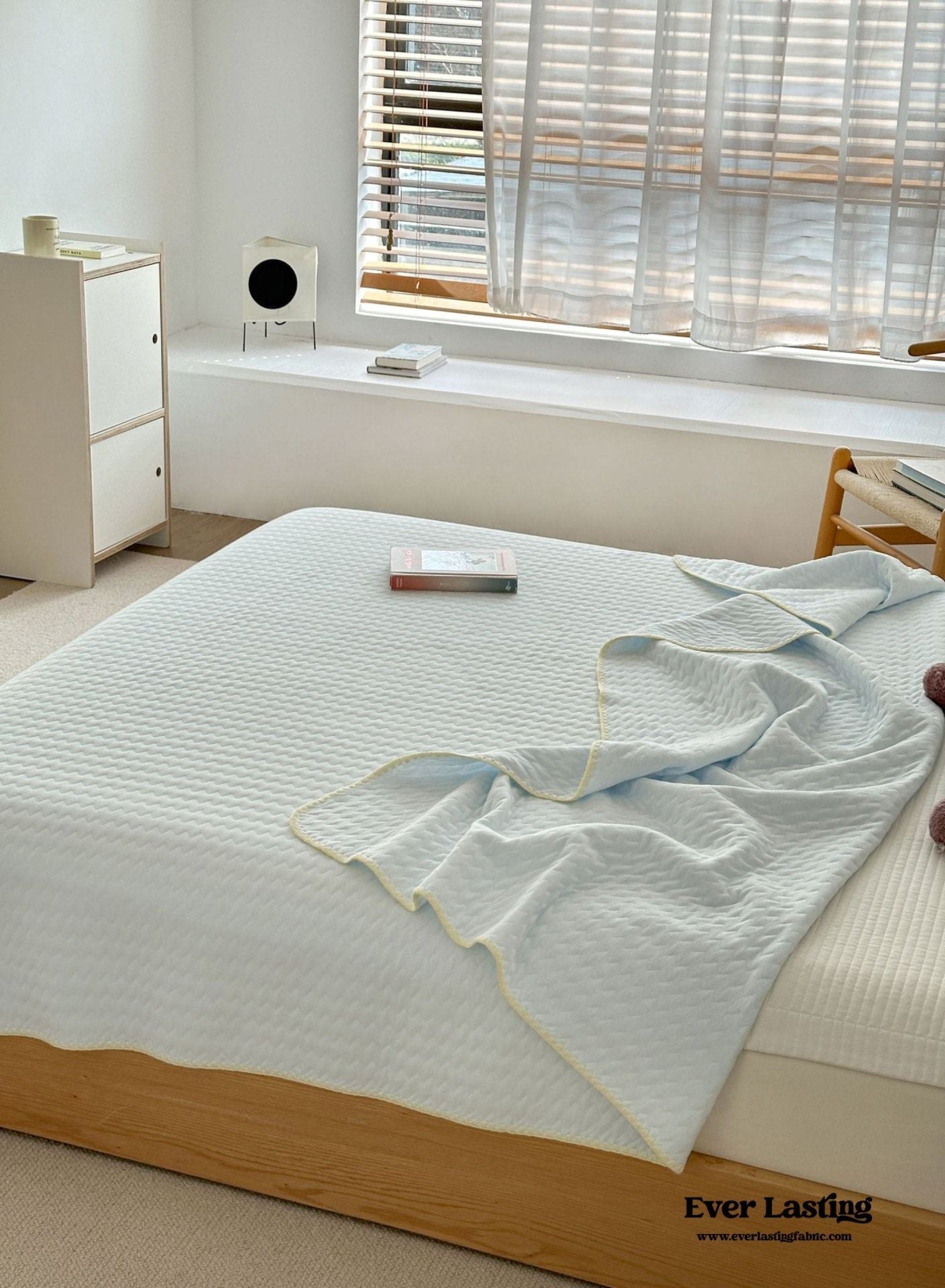 Breathable Pastel Knitted Blanket / Lemon Yellow - Ever Lasting