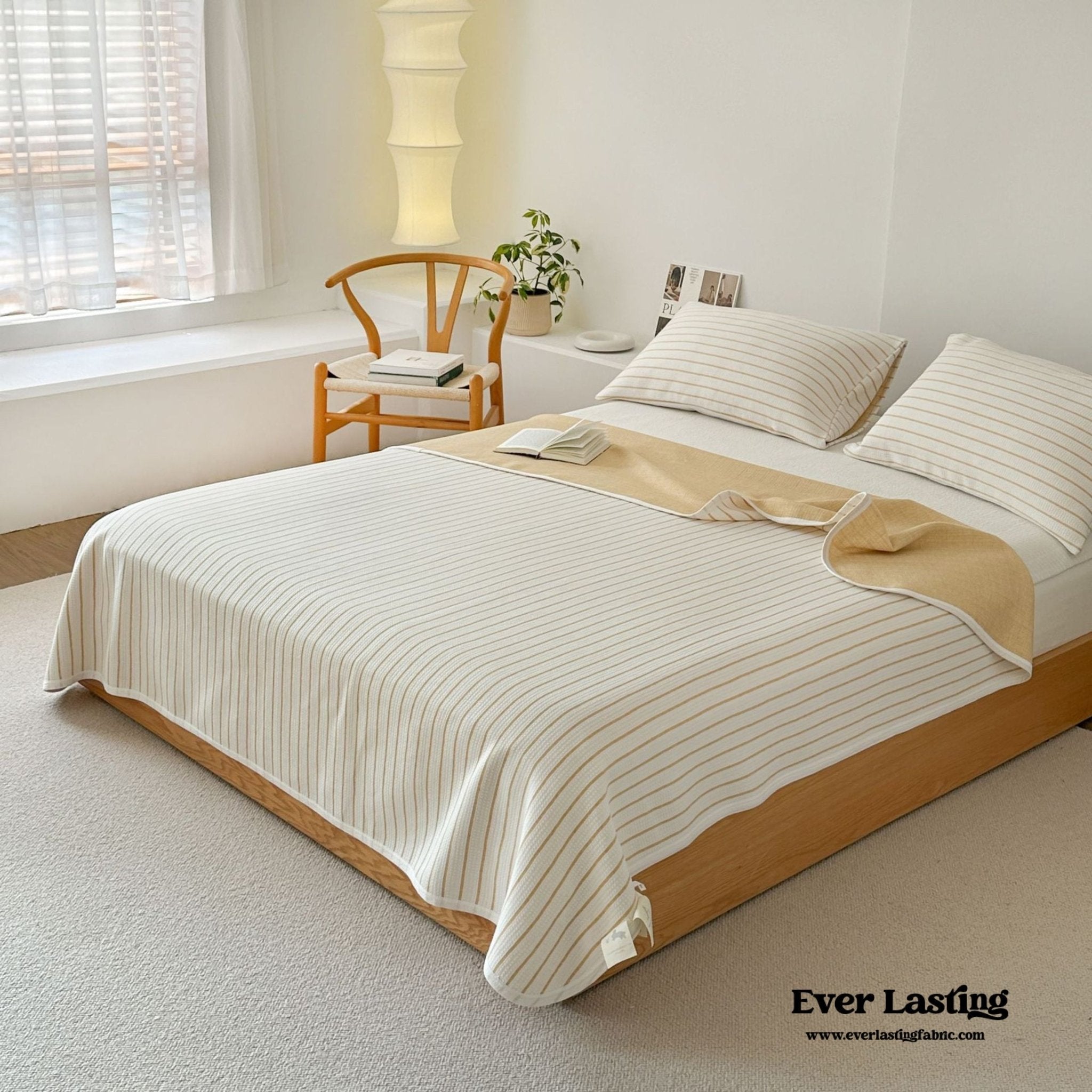 Breathable Pastel Knitted Blanket / Lemon Yellow - Ever Lasting