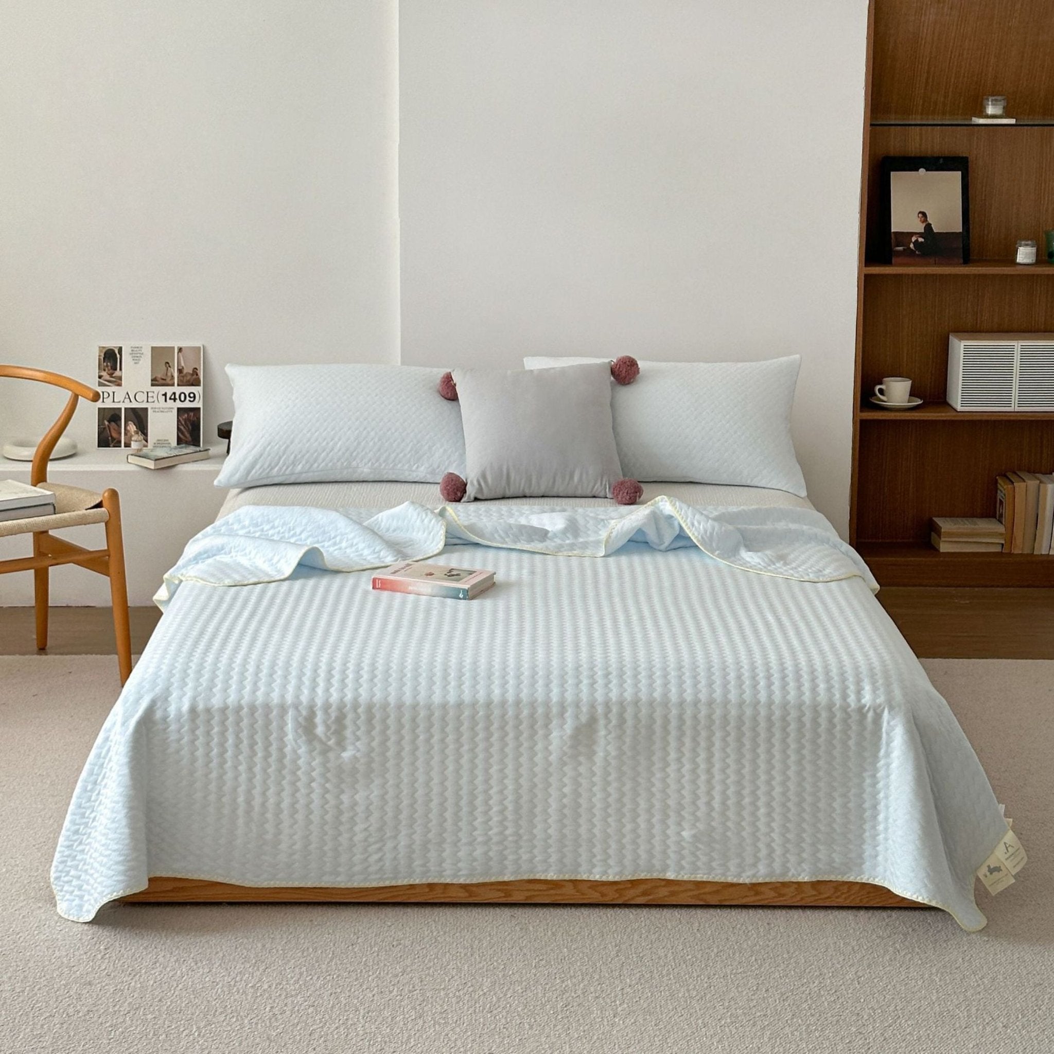 Breathable Pastel Knitted Blanket / Lemon Yellow - Ever Lasting