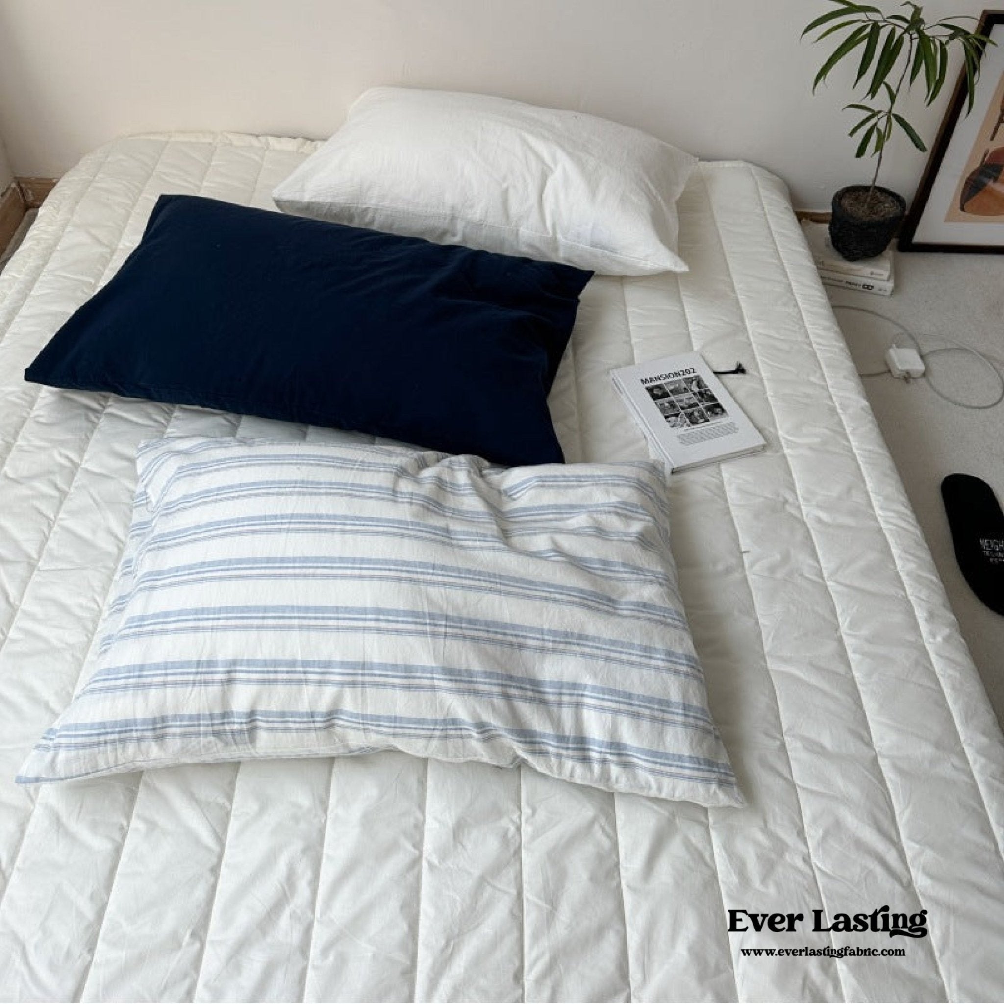 Breezy Stripe Washed Cotton Pillowcases - Ever Lasting
