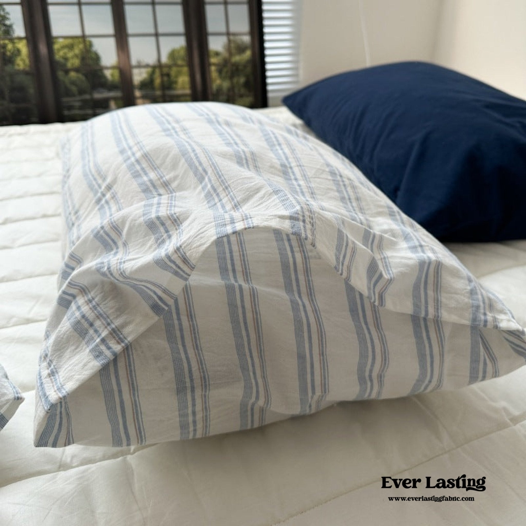 Breezy Stripe Washed Cotton Pillowcases - Ever Lasting