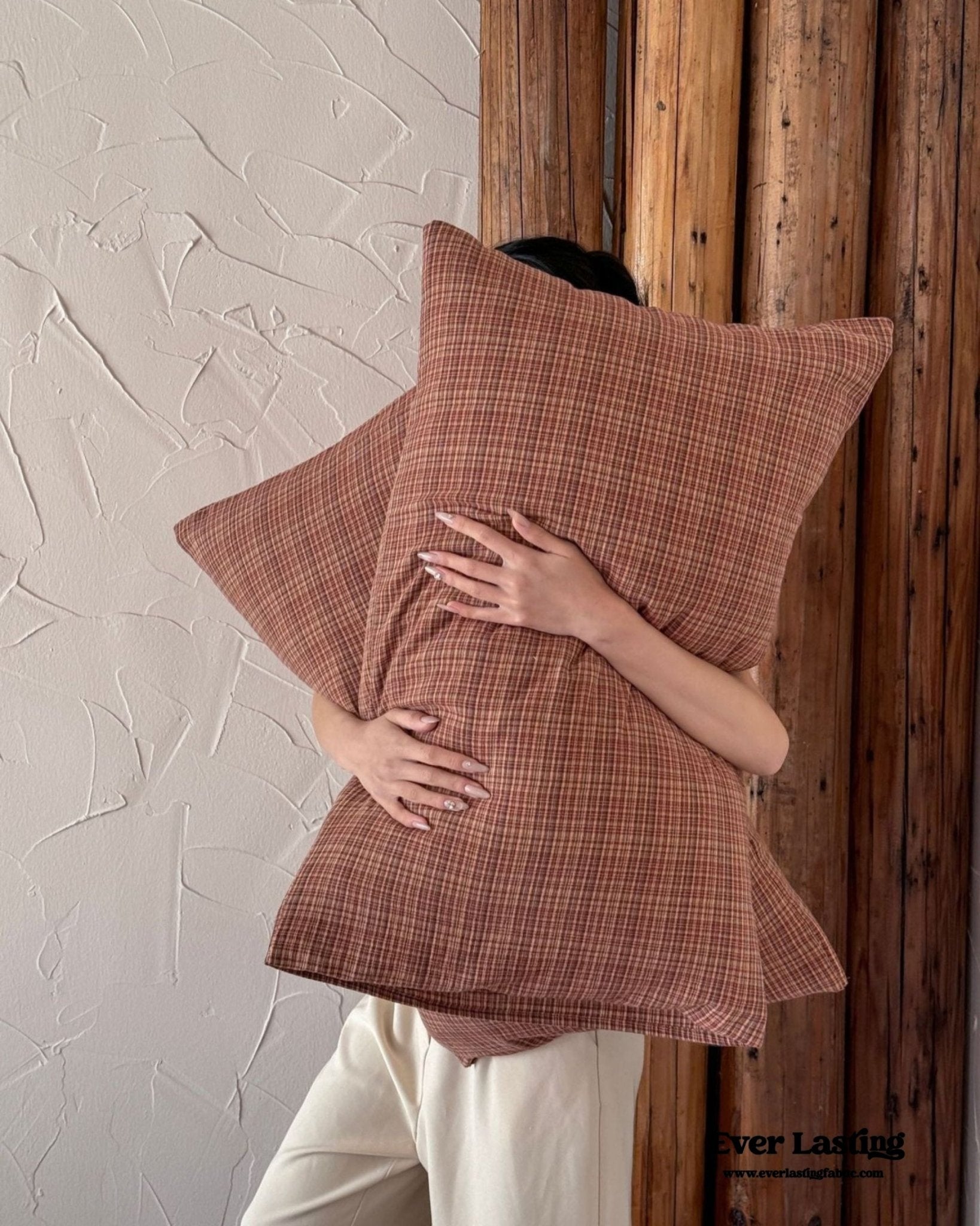 British Vintage Plaid Bedding Set / Brown - Ever Lasting