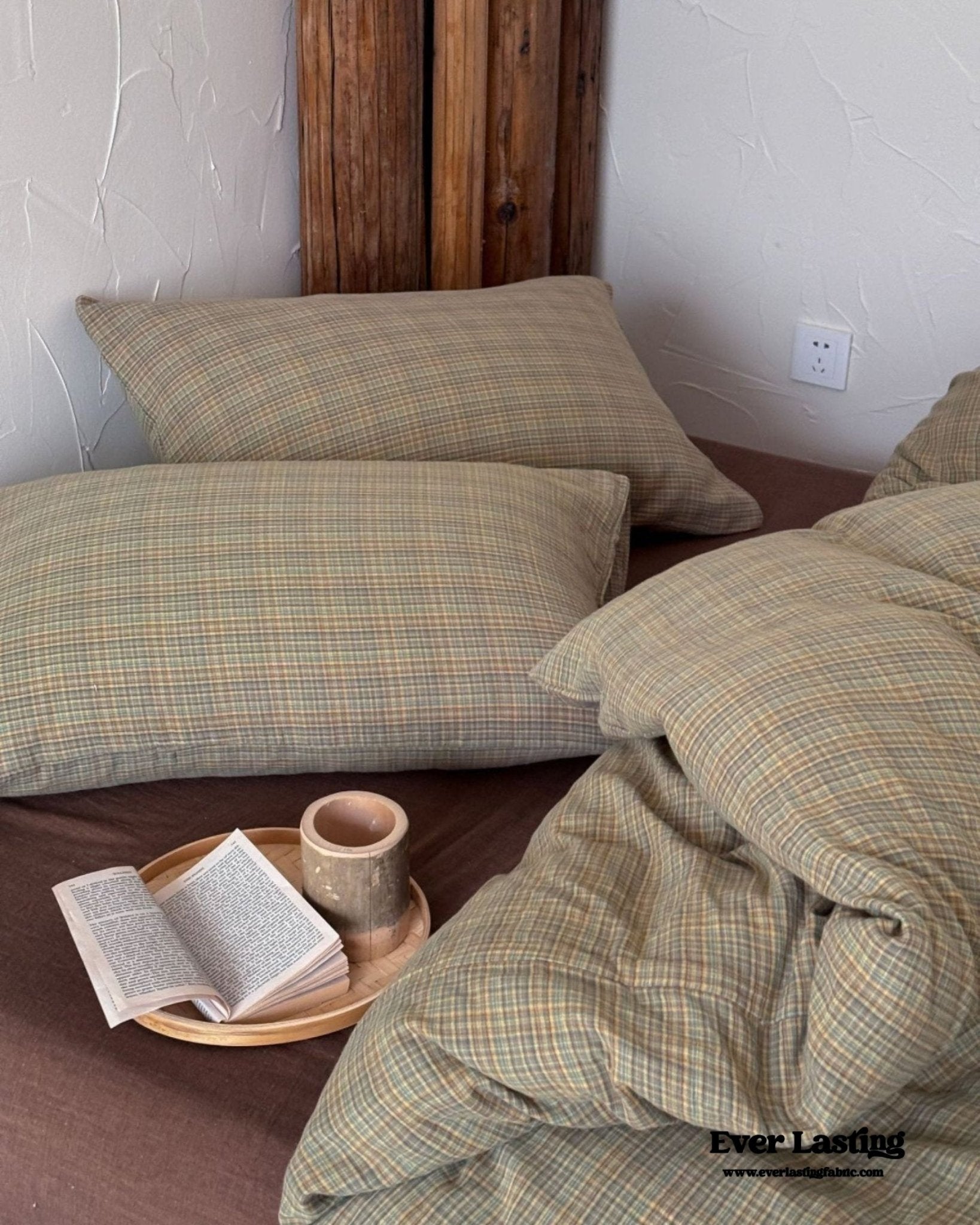 British Vintage Plaid Bedding Set / Red - Ever Lasting