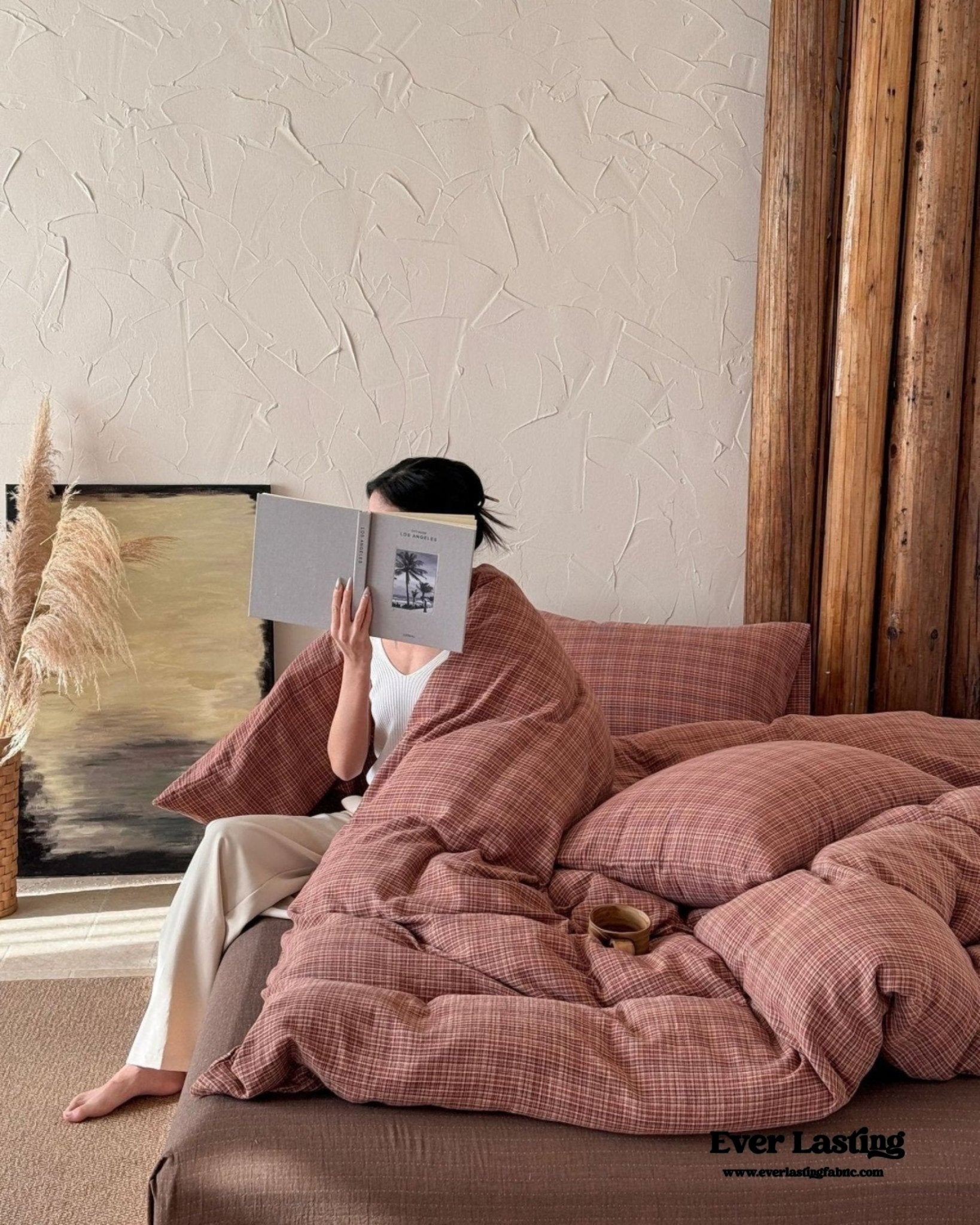 British Vintage Plaid Bedding Set / Red - Ever Lasting