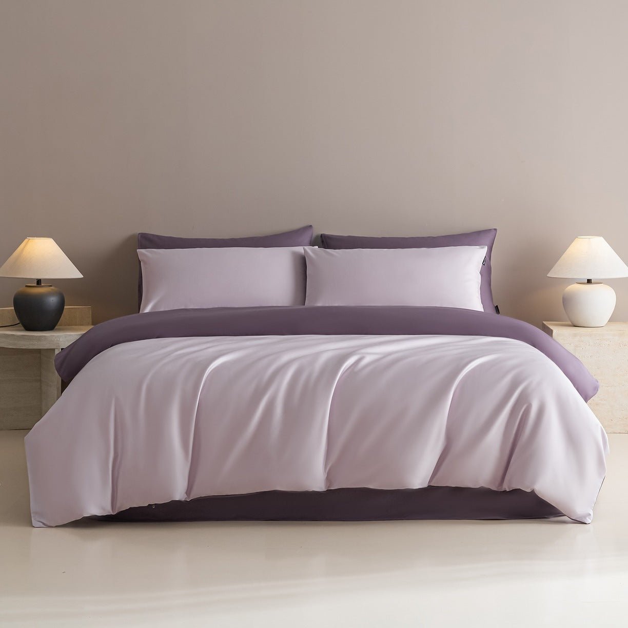-Ever Lasting - Brooks Solid Color Bedding Set / Brown -Bedding Set -Ever Lasting