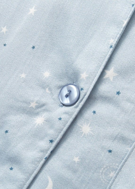 Buttoned Lapel Collared Striped Pajama Set / Pink - Ever Lasting