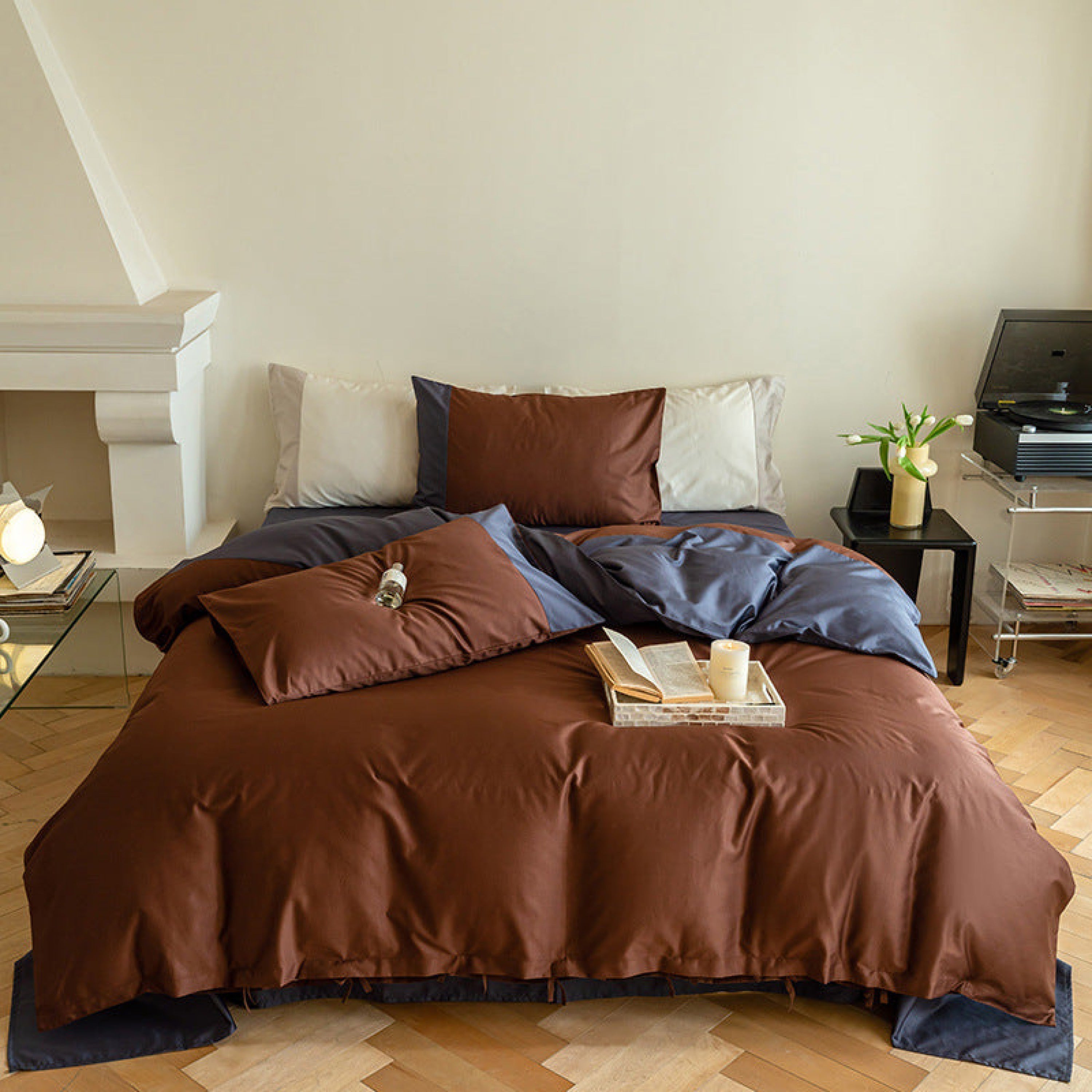 - Ever Lasting - Calvin Ribbon Tie Bedding Set / White - Bedding Set - Ever Lasting