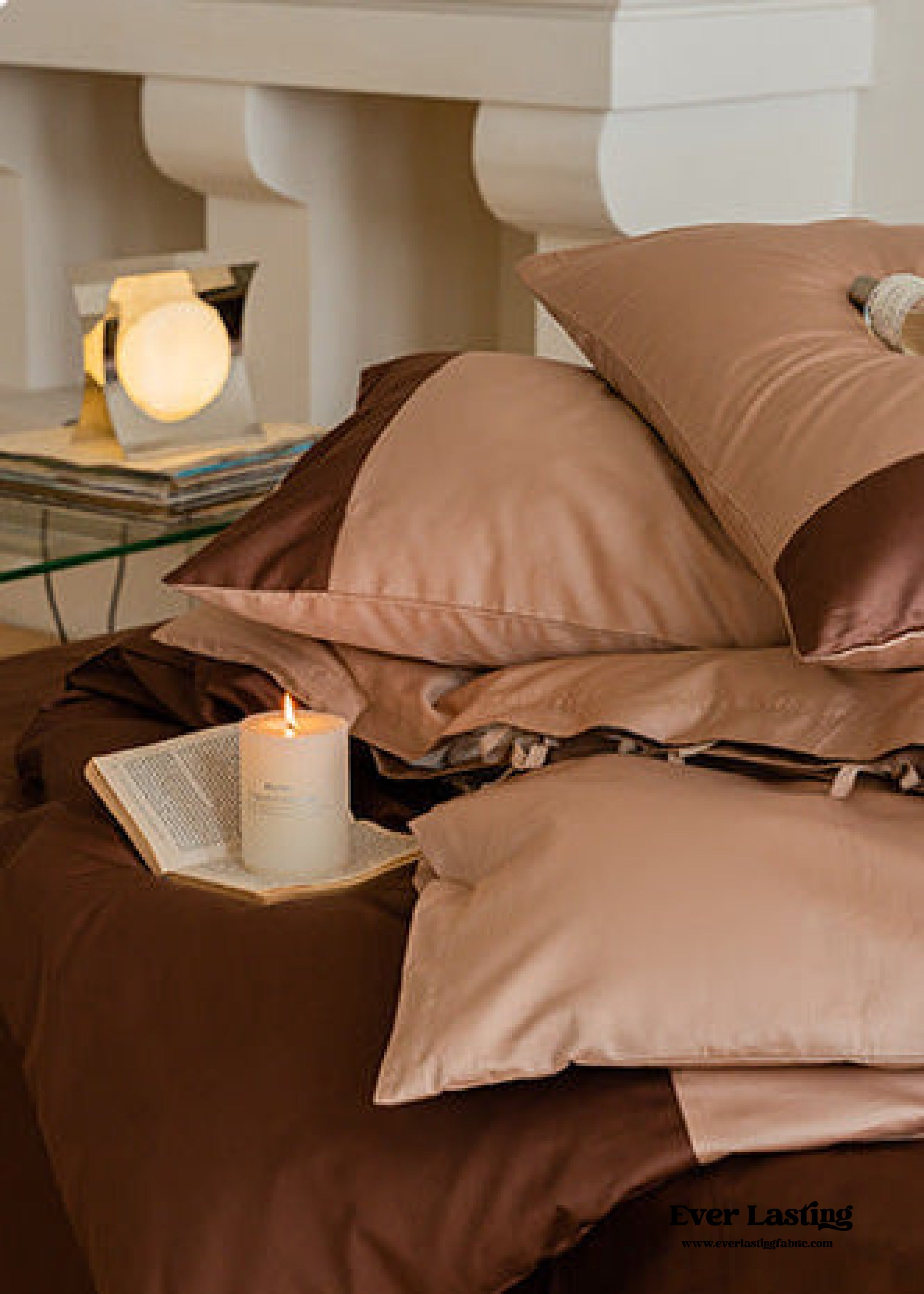 - Ever Lasting - Calvin Ribbon Tie Bedding Set / White - Bedding Set - Ever Lasting